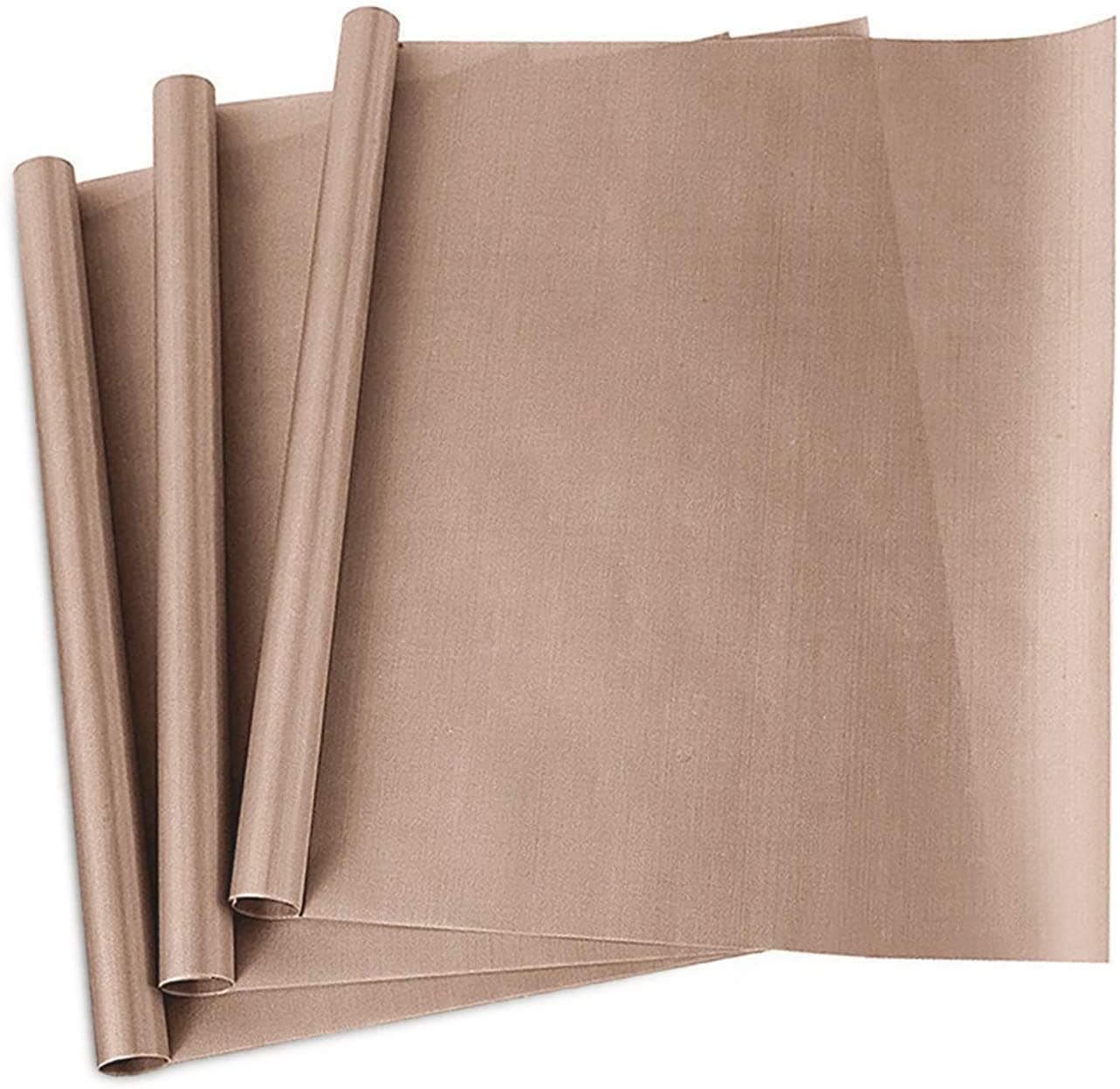 Teflon Sheet for Heat Press | 3 Pack Polytetrafluoroethylene (PTFE) Heat Transfer Sheet | Roti Paper | Non-Stick, Reusable, Heat Resistant for Easy Cooking & Crafting