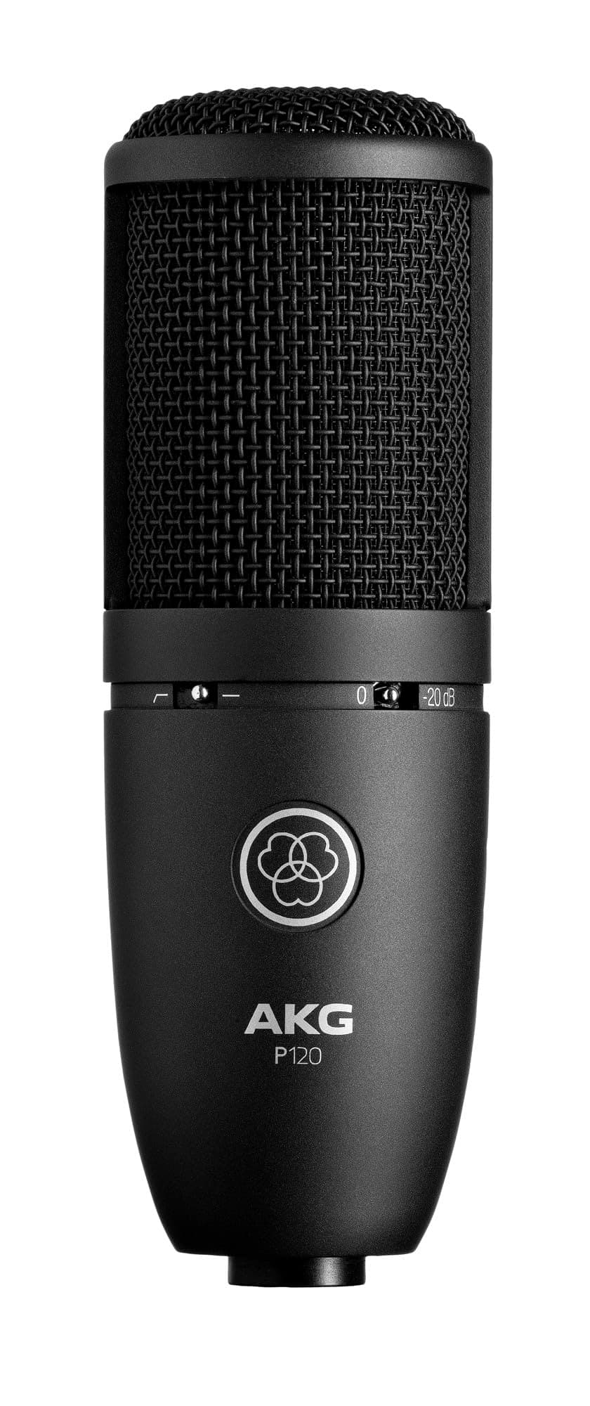 AKG P120 Project Studio Line [Ideal for Recording Vocals/Instruments, Durable All-Metal Body, Rugged Design, Low Cut Filter, Padded Cardioid] Condenser Microphone