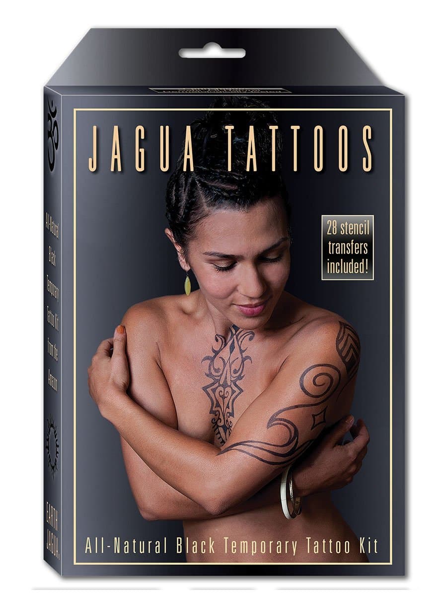 Organic Jagua Black Temporary Tattoo and Body Painting Kit. Safe for Children and Made in the USA. Enough Jagua Gel for 12-15 Designs and Applications Last 1-2 Weeks