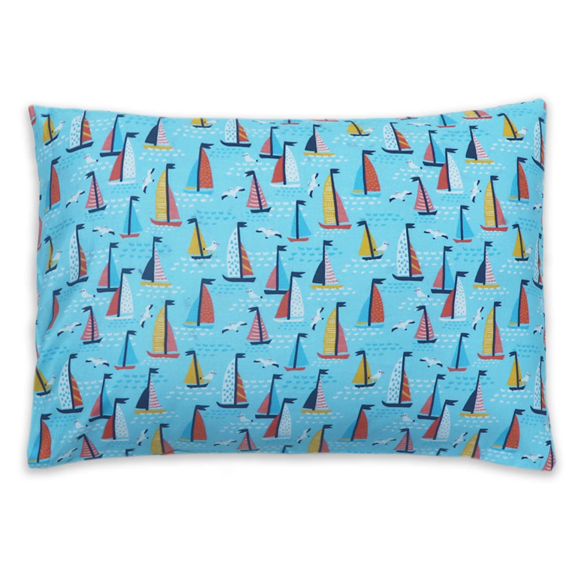 KRADYL KROFT Toddler Pillow with 100% Cotton Removable Cover - 20 X 15 Inches | Children Pillows | Baby Pillows - Sail Time