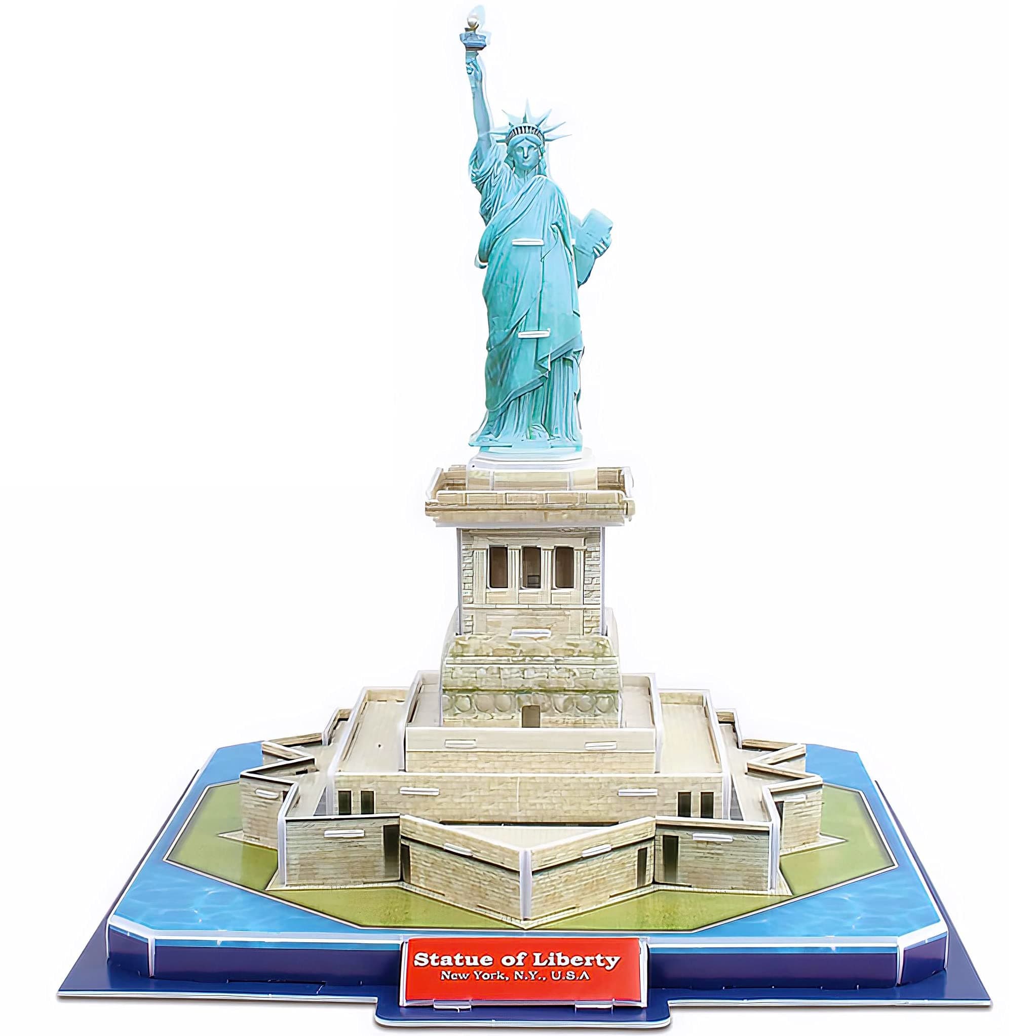 3D Puzzle Statue of Liberty - DIY Architecture Building Model Kit | Realistic Replica, No Glue | Educational Toy for Kids & Adults | New York Landmark Decor