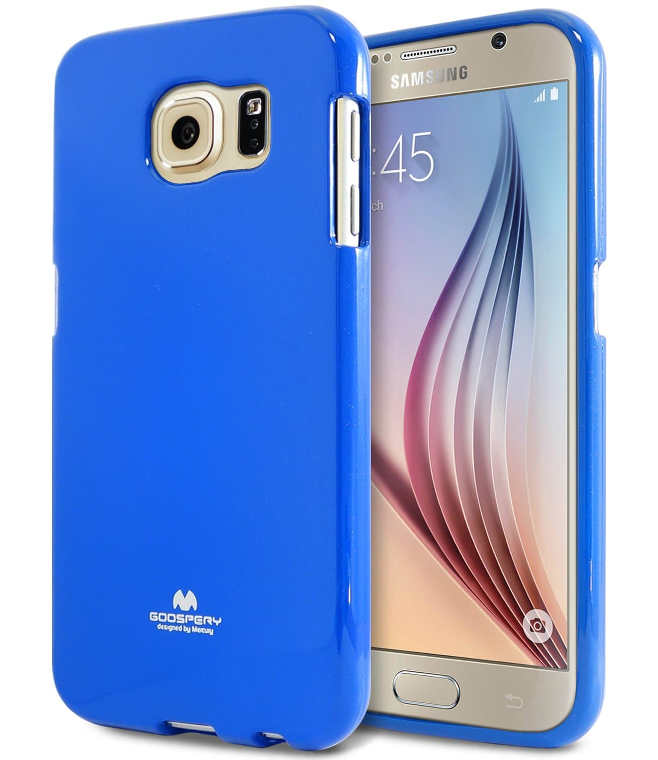 Goospery Pearl Jelly for Samsung Galaxy S6 Case (2015) Slim Thin Rubber Case (Navy Blue) S6-JEL-NVY