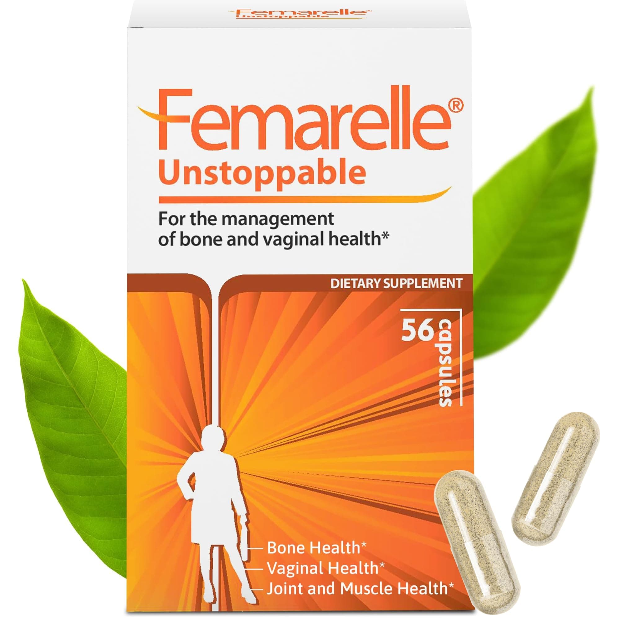Unstoppable –Dietary Supplement for Women – Supporting Bone, Muscles and Joints & Vaginal Health – 56 Capsules – Non-Hormonal – Clinically Studied