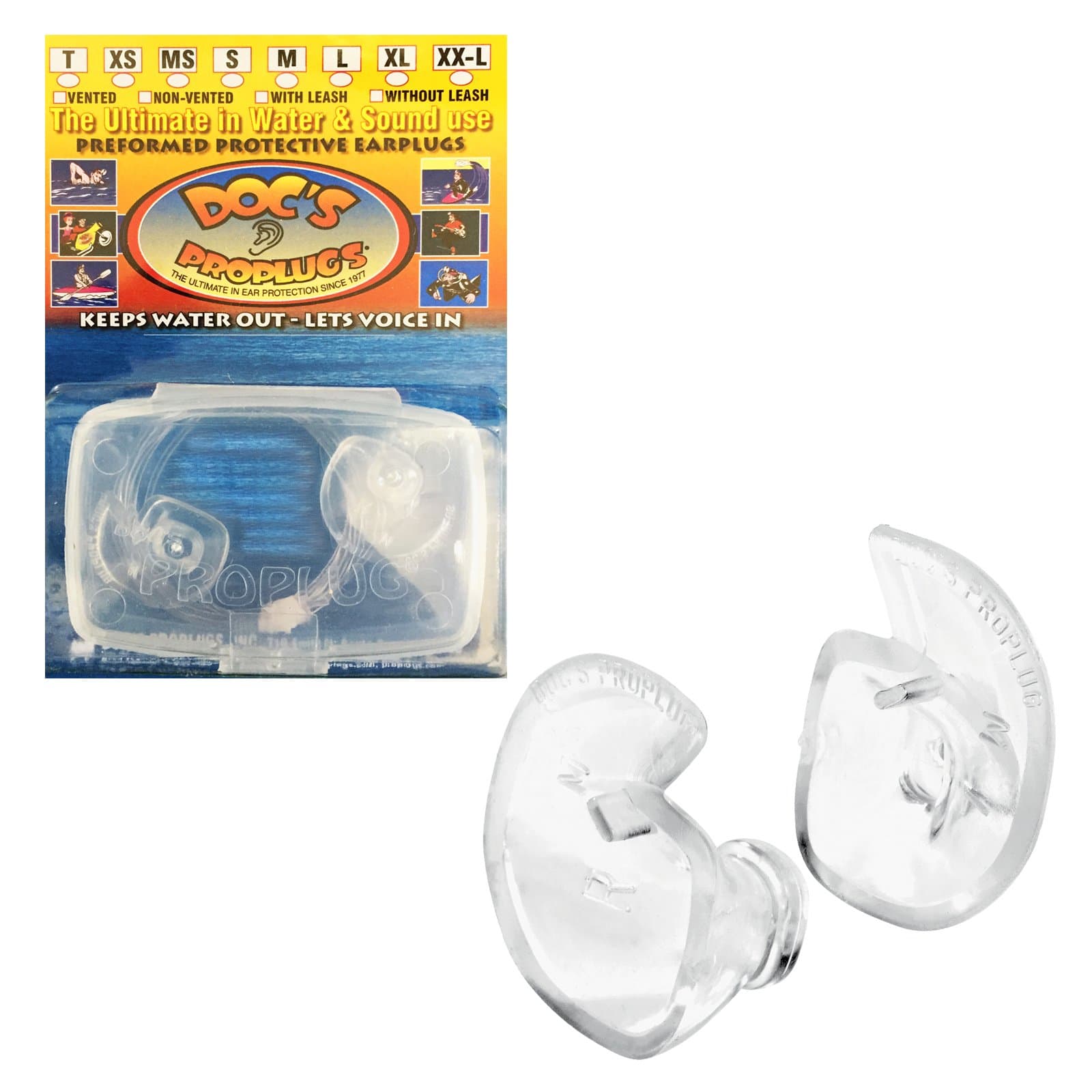 Doc's ProPlugs (pair) Clear Vented - Medium