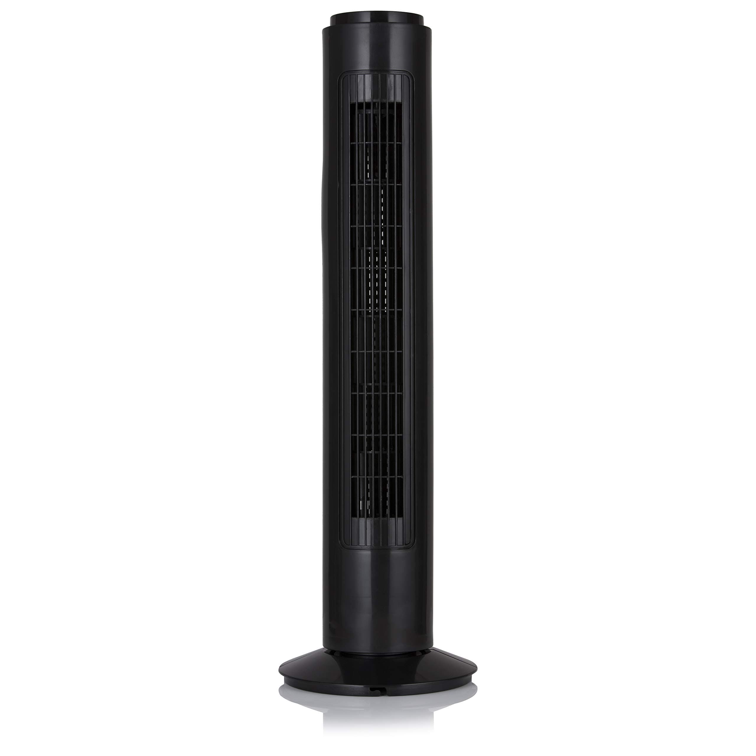 Signature S40012B 29” 3 Speed Tower Fan with Oscillation, Adjustable Tilt, Black