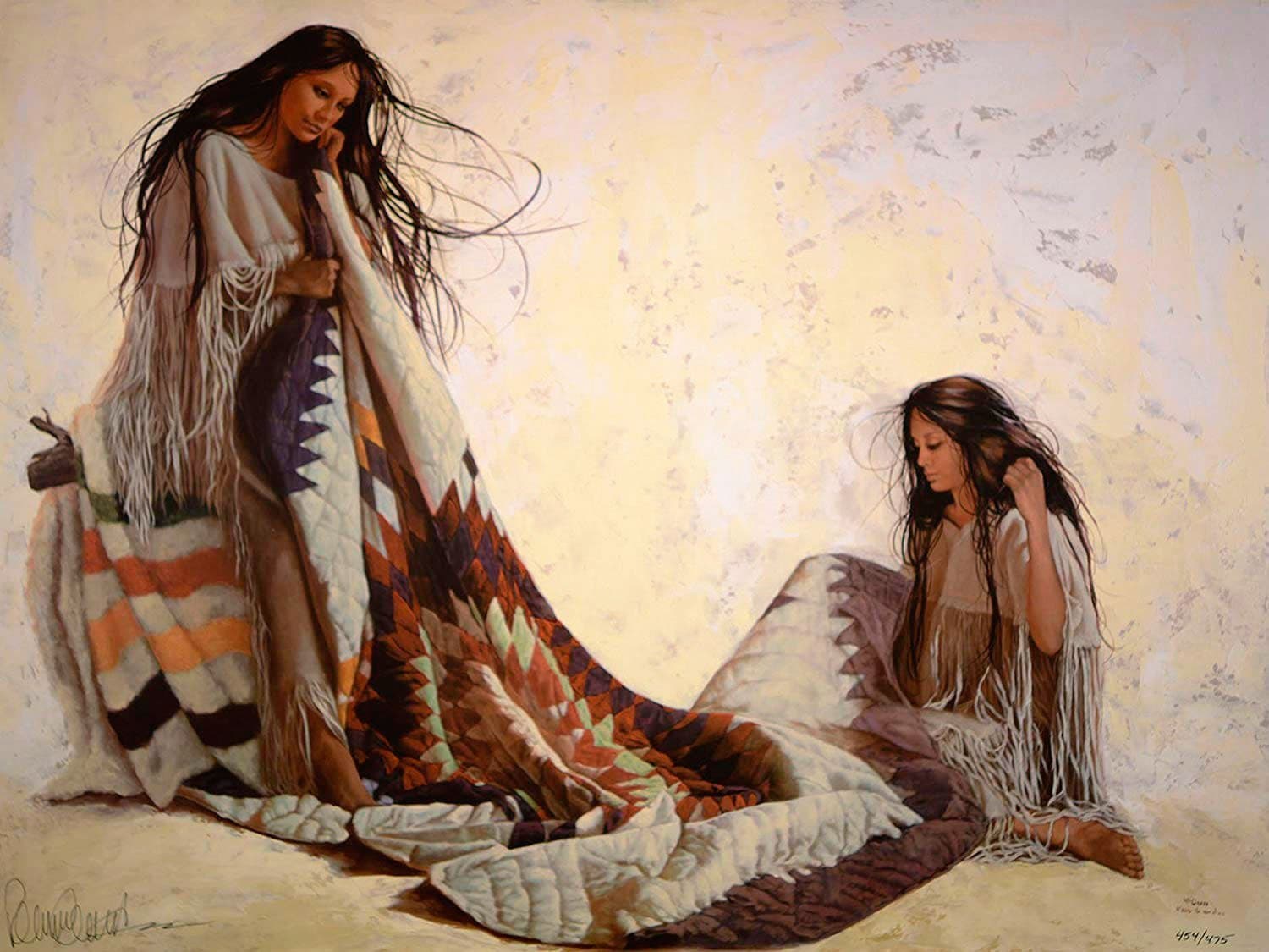 Penni Anne Cross Quilt Makers S/N LE CANVAS Native American Art