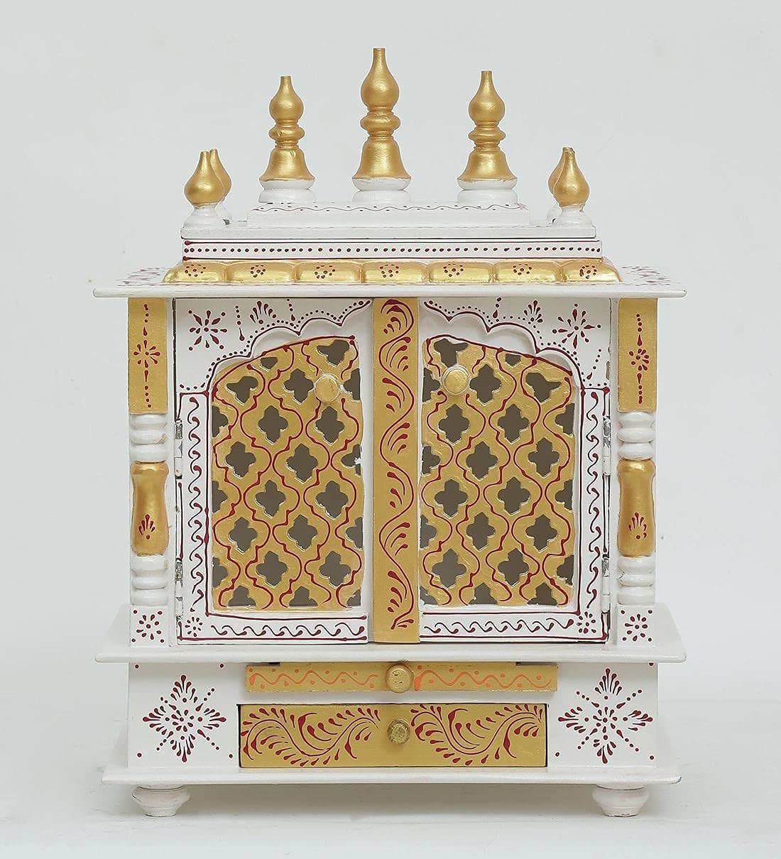 Kamdhenu art and craft Wooden Temple/Home Temple/Pooja Mandir/Pooja Mandap/Temple for Home (K-518)