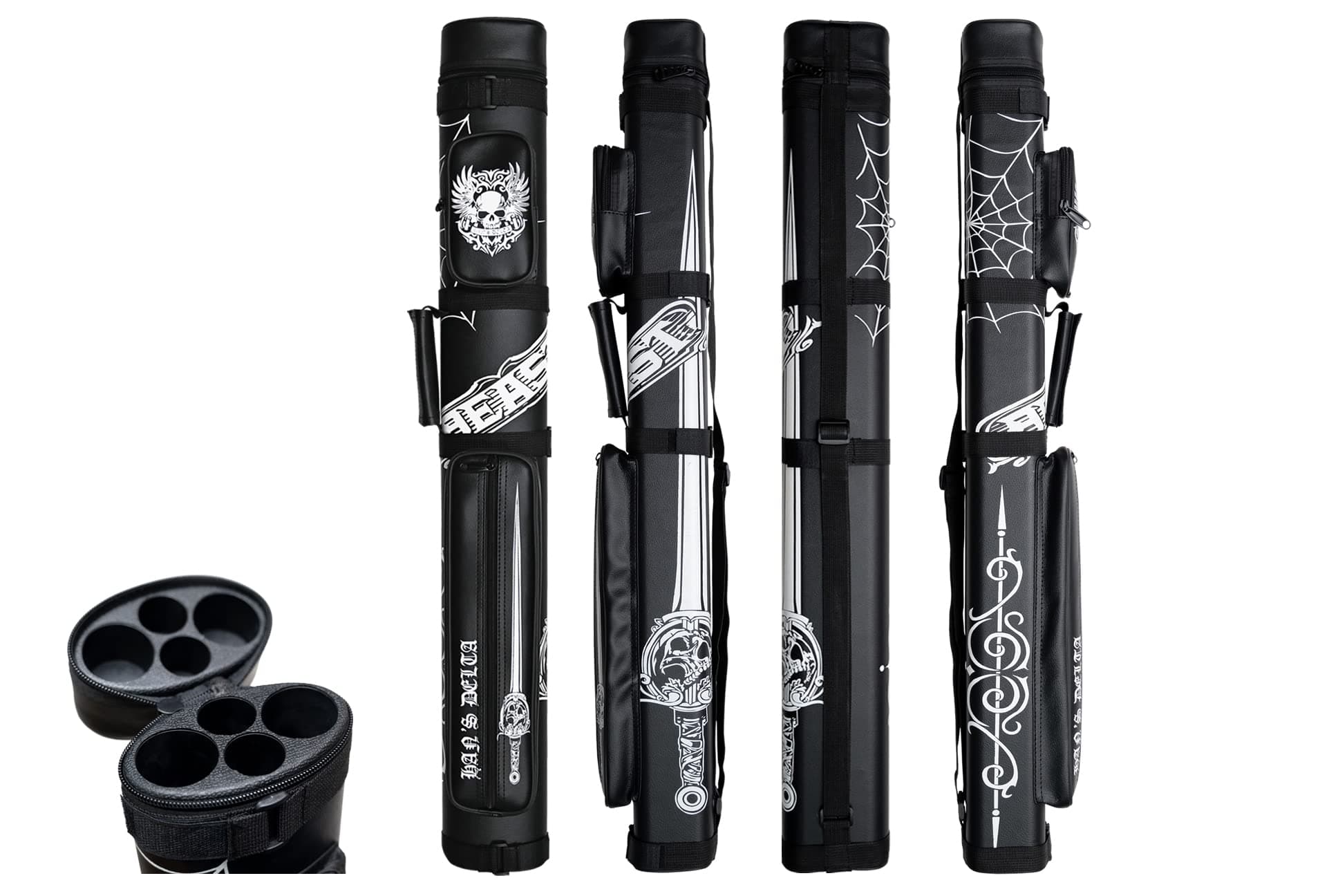 HAN'S DELTA 2x2 Hard Pool Cue Billiard Stick Carrying Case, (Several Colors Available) (Beast Oval)