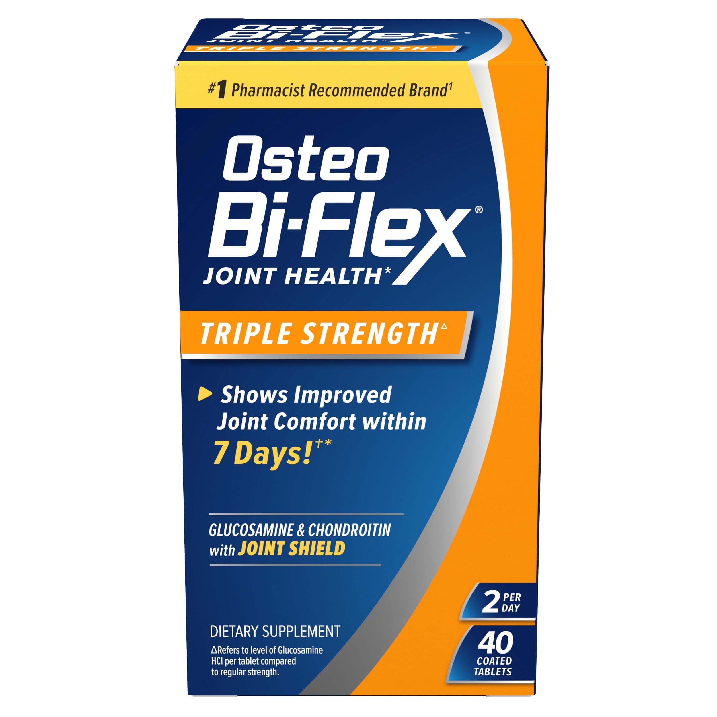 Osteo Bi-Flex Triple Strength(5), Glucosamine Chondroitin with Vitamin C Joint Health Supplement, Coated Tablets, 40 Count