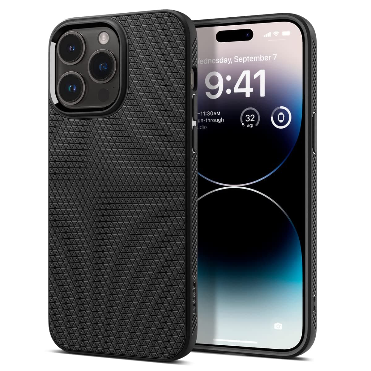 Spigen Liquid Air Designed for iPhone 14 Pro Max Case (2022) [Military-Grade Protection] - Matte Black