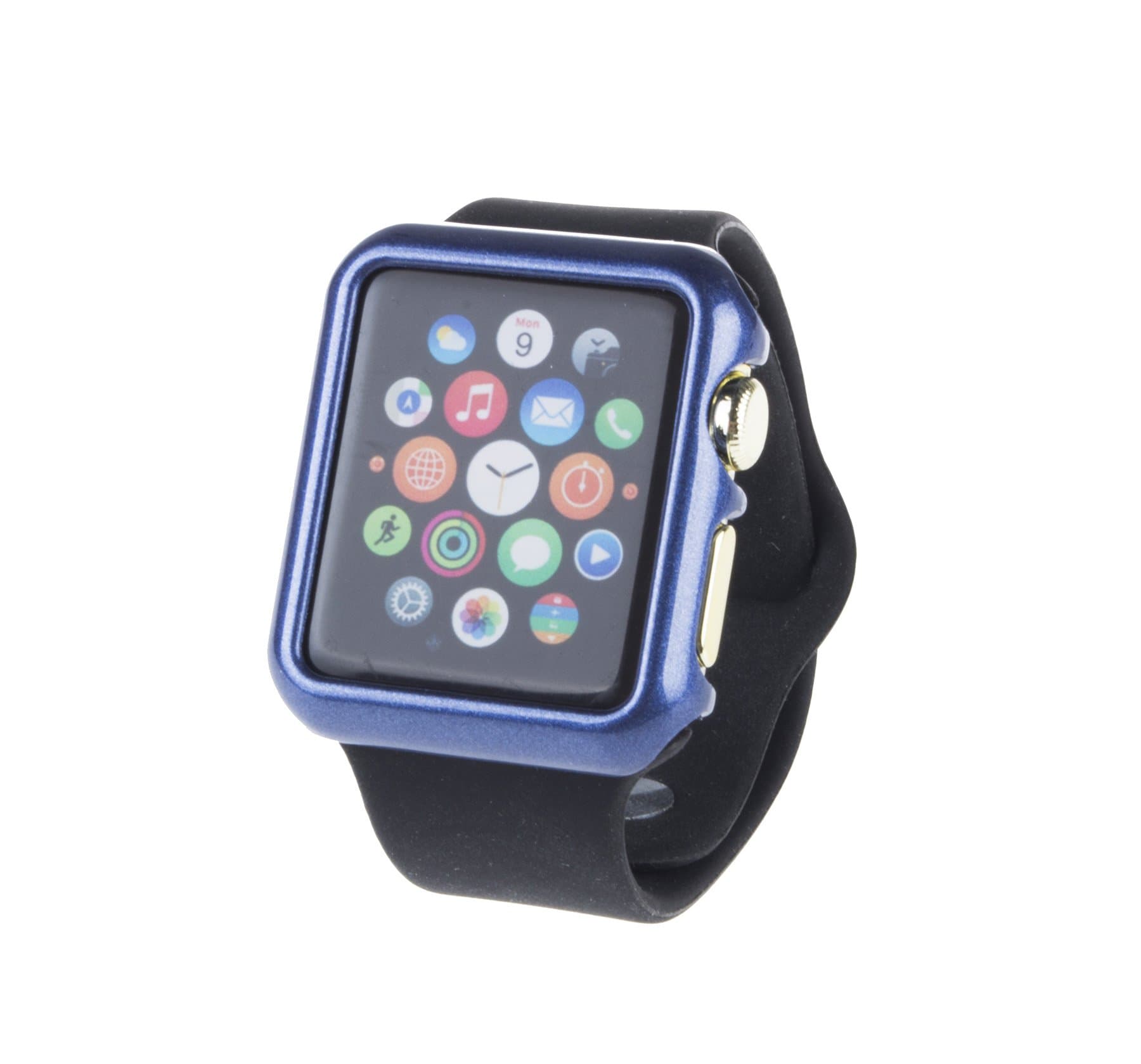 Heatvalley Hard Plastic Guard Bumper Protector Case for Apple Watch iWatch 42mm Dark Blue