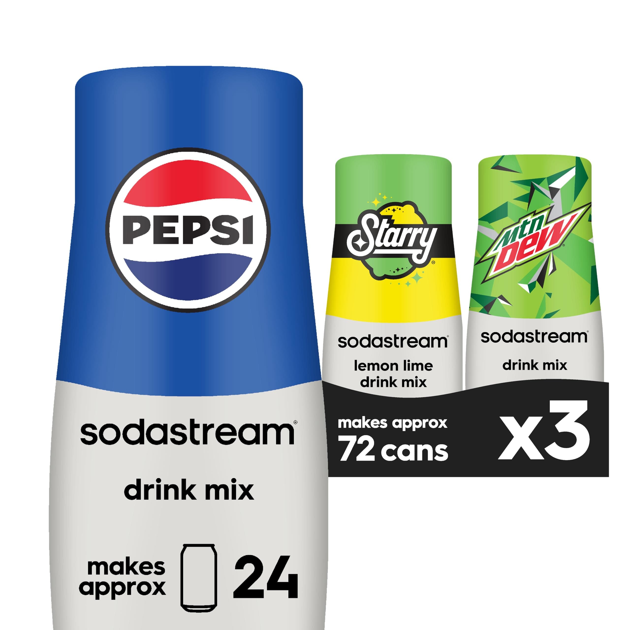 Pepsi, Starry & MTN Dew, Regular, 440ml, (Pack of 3)