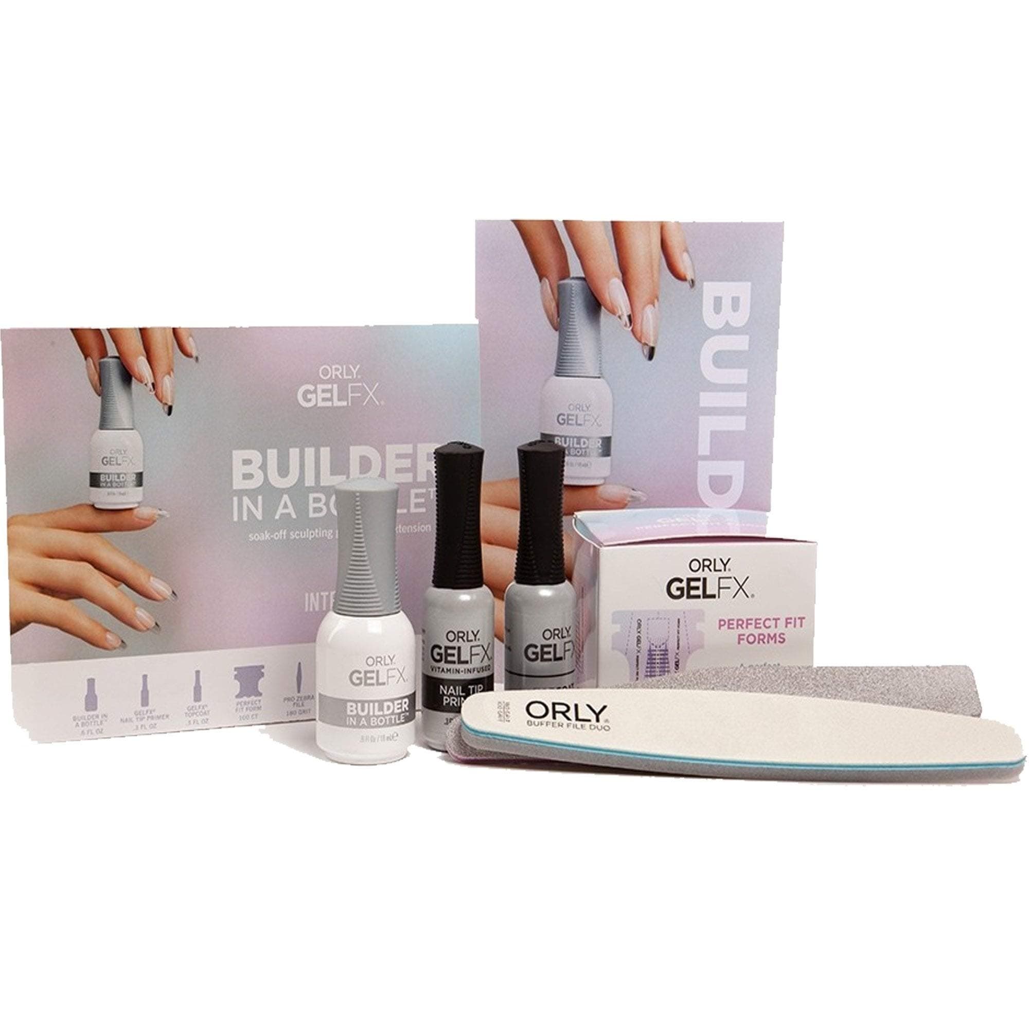 GelFX Builder In a Bottle Intro Kit | Sculpting Builder Gel for Nail Extensions and Gel Overlay (Intro Kit)