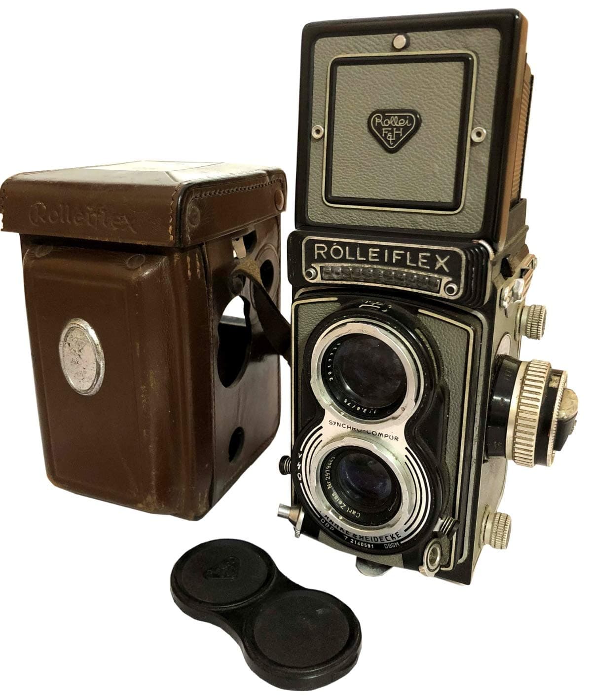 Antiques World Serial No. T 2140591 With Carl Zeiss Tessar Vintage Rolleiflex 3.5 T Tlr Camera, Grey AWUSAAC 07