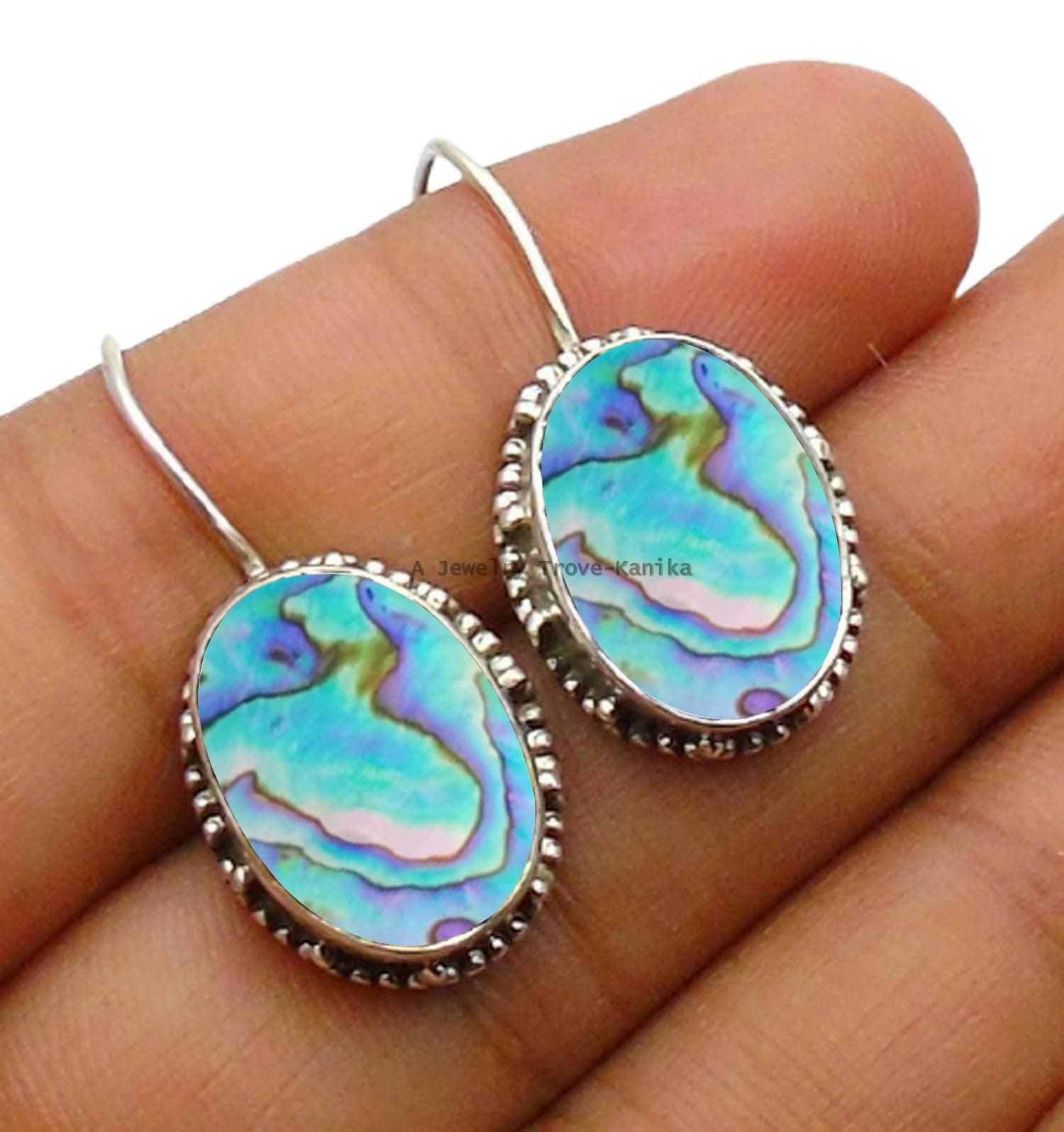 10x14MM Oval Gemstone Sterling Silver Ellipse Dangle Earrings for Women, Bezel Set Ear-Wire Earrings, Bridesmaid Earrings Mother's Day Gift (Amethyst)