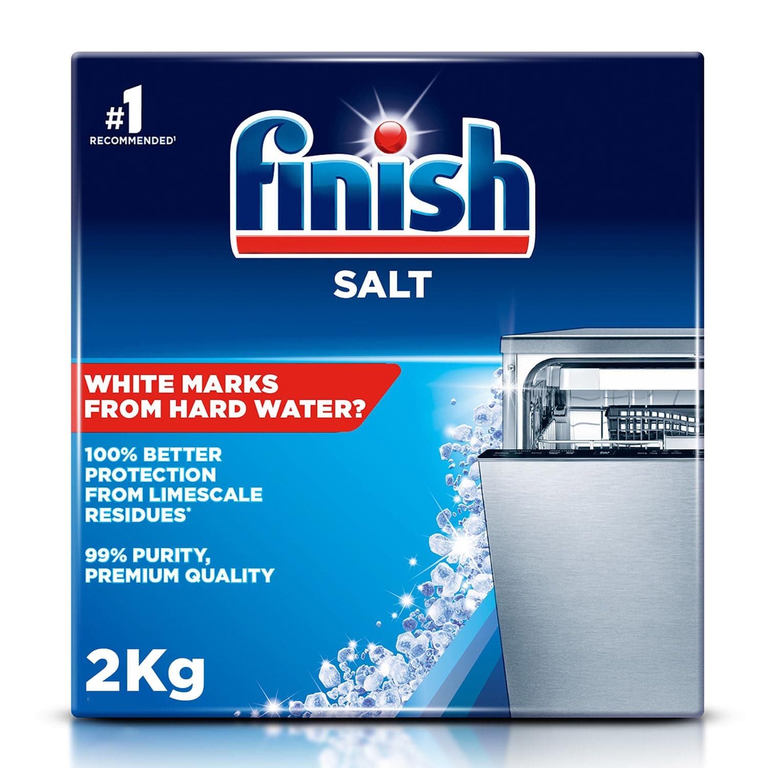 Finish Dishwasher Salt Helps Soften Water to Prevent Limescale and Watermarks, 2 KG