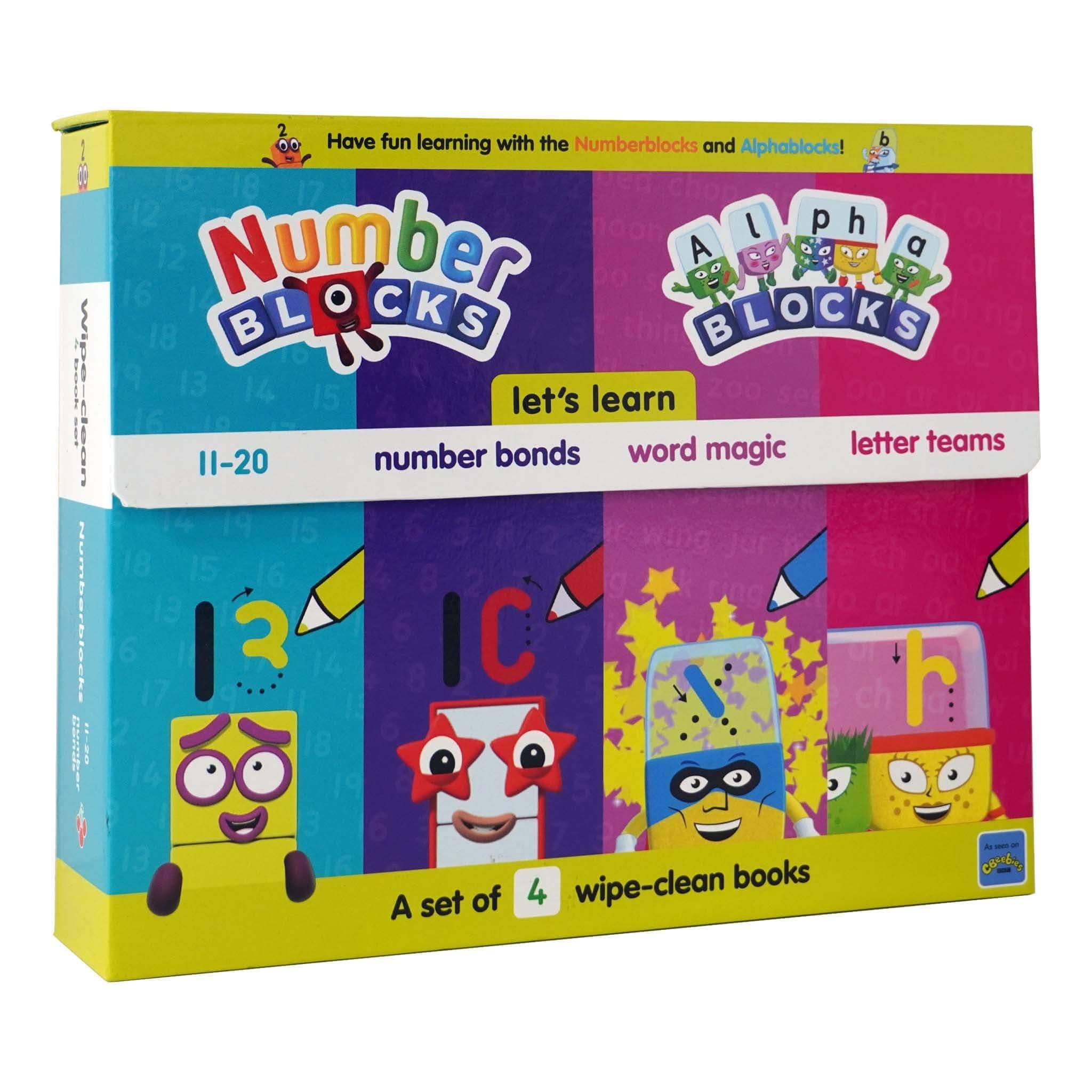 Numberblocks and Alphablocks: Let's Learn Numbers and Letters Set: 4 Wipe-clean books with pens included
