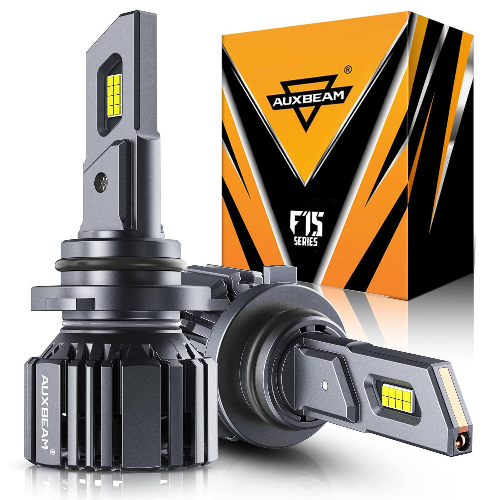 Auxbeam 9006 hb4 Fog Light, F15 Series 20000LM 9006 Powersport Light for Off-Road Use or Fog Light, Need Decoders to Solve Flickers for Jeep, Dodge, Chevy, Cadillac