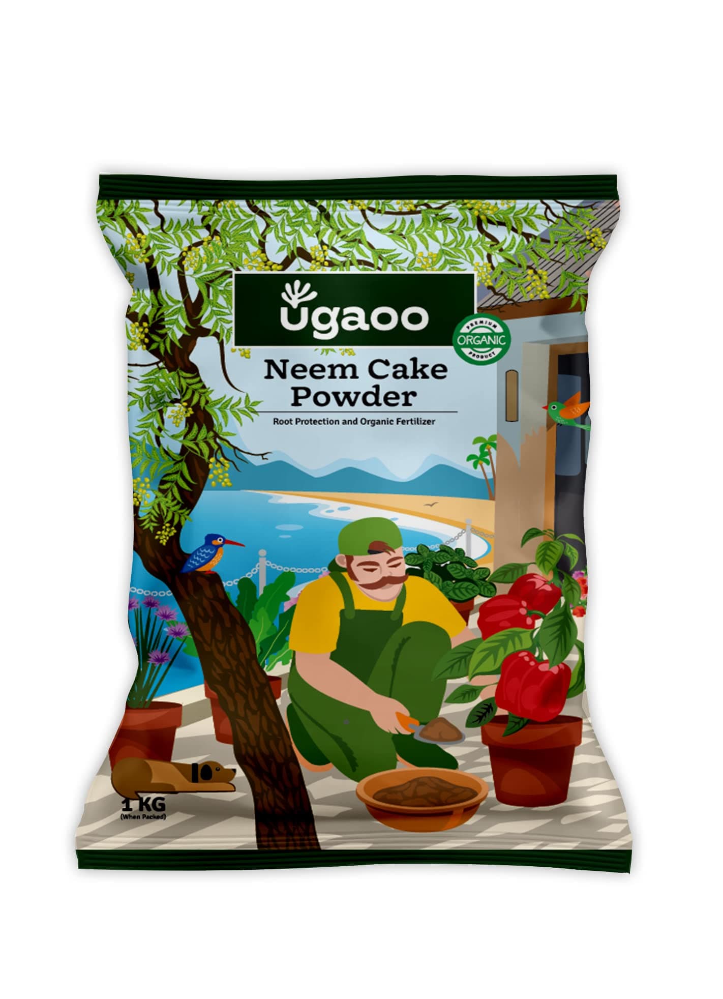 Neem Cake Powder for Plants 1 Kg - Organic Fertilizer & Pest Repellent