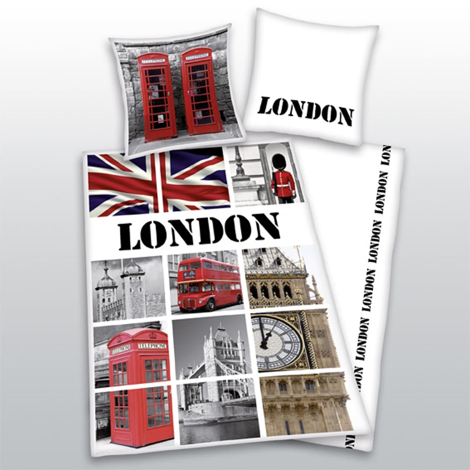 London Landmarks Single/US Twin Duvet Cover and Pillowcase Set