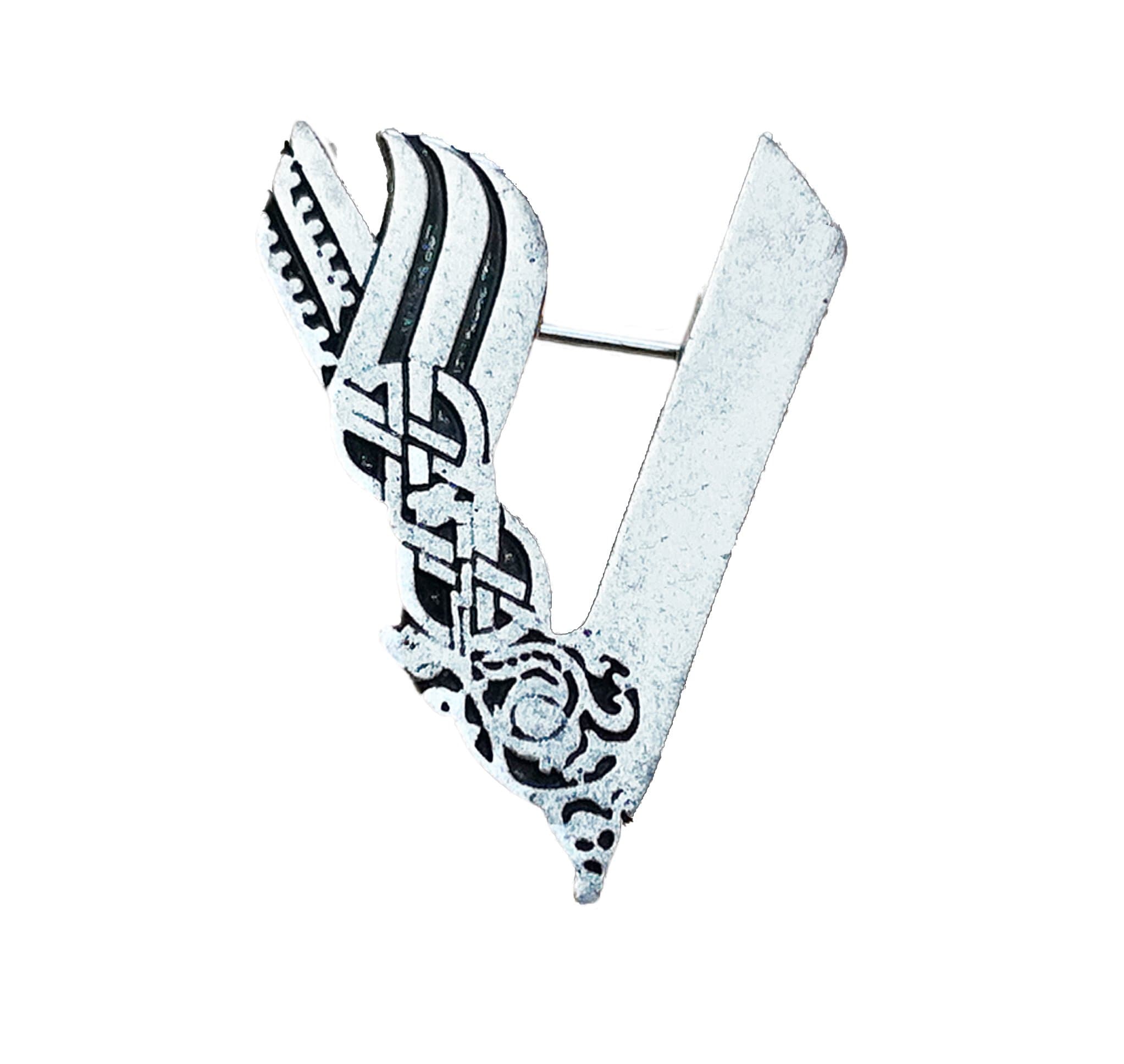 Orion Creations Vikings' Ragnar Lodbrok Silver Tone Odin Viking Brooch/Pin Inspired by The TV Show