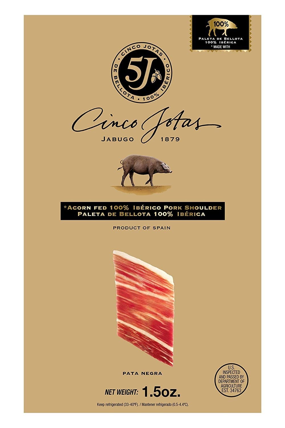Paleta Iberico De Bellota, Sliced Ham - 1.5 oz