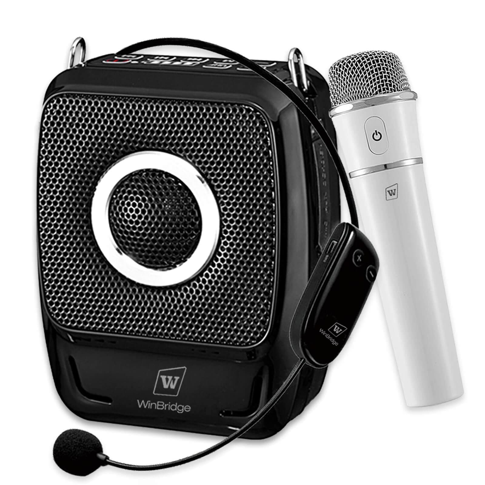 Voice Amplifier with Dual Professional Microphones Wireless-25W Portable Microphone and Speaker Pa System, Bluetooth Speaker with Microphone Megaphone for Teachers Outdoor Indoor 92pro