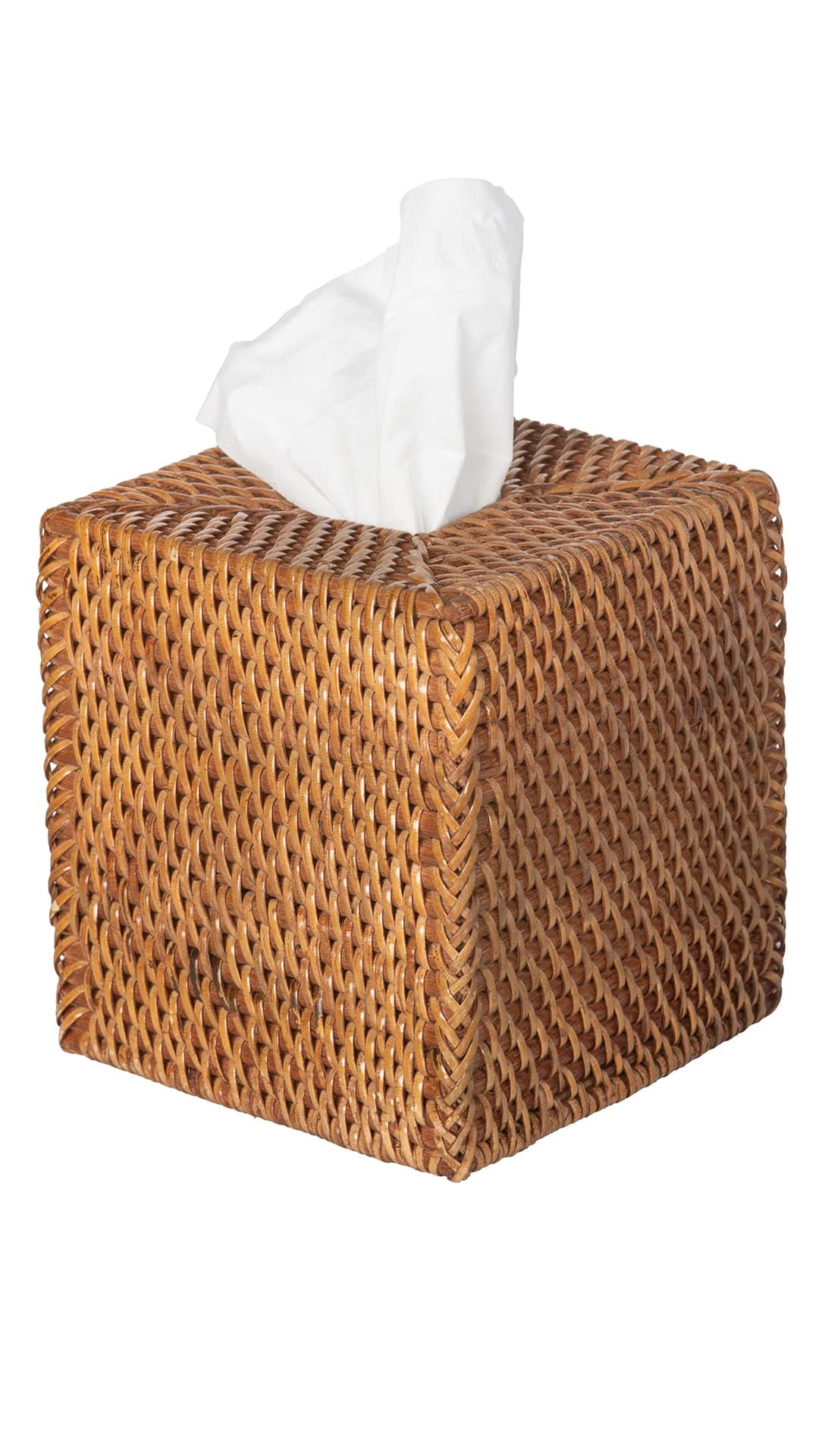 Loma Square Rattan Tissue Box Cover (Brown)