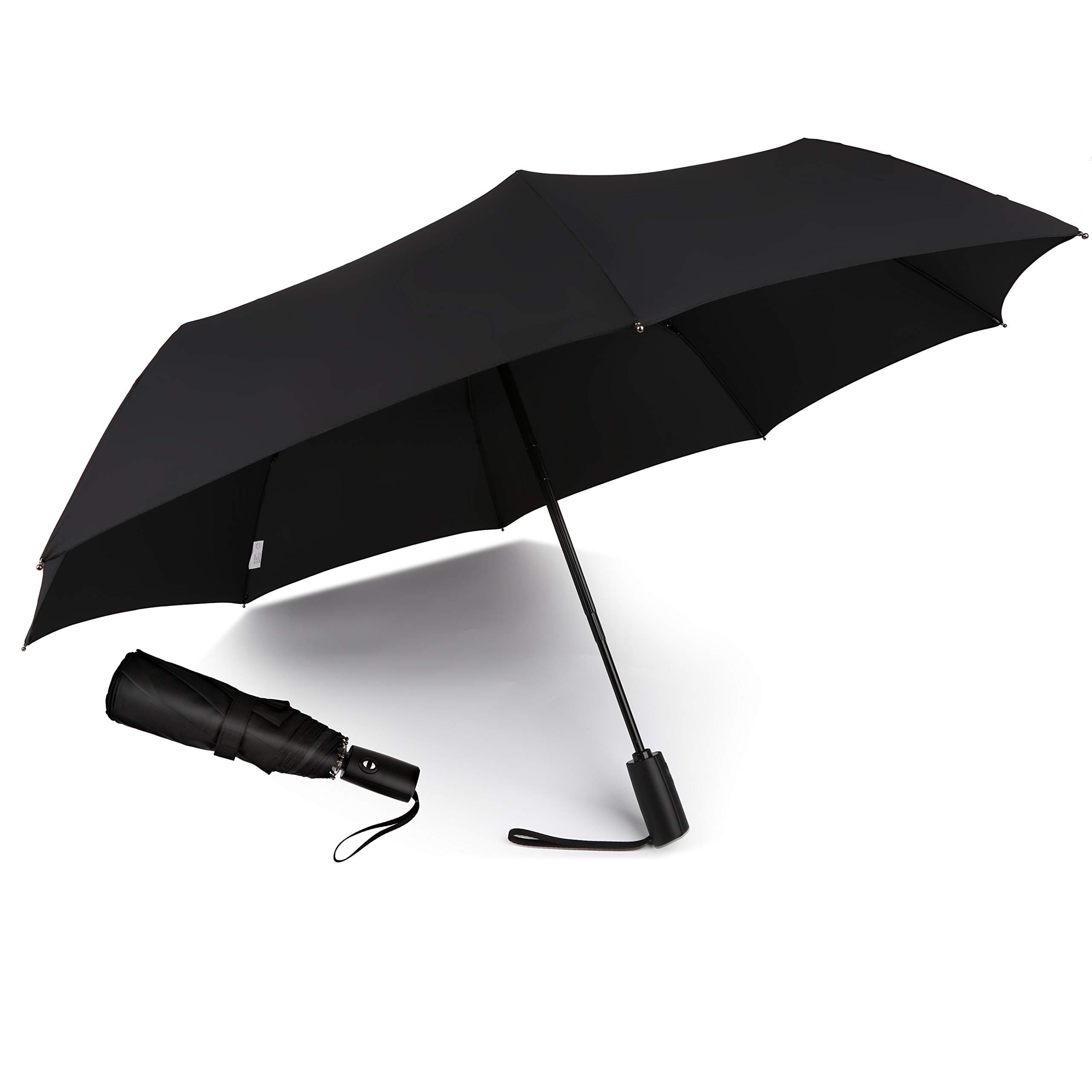 Kobold 3 Fold Automatic - Auto Open Close Strong Lightweight Teflon Coating Umbrella (black)
