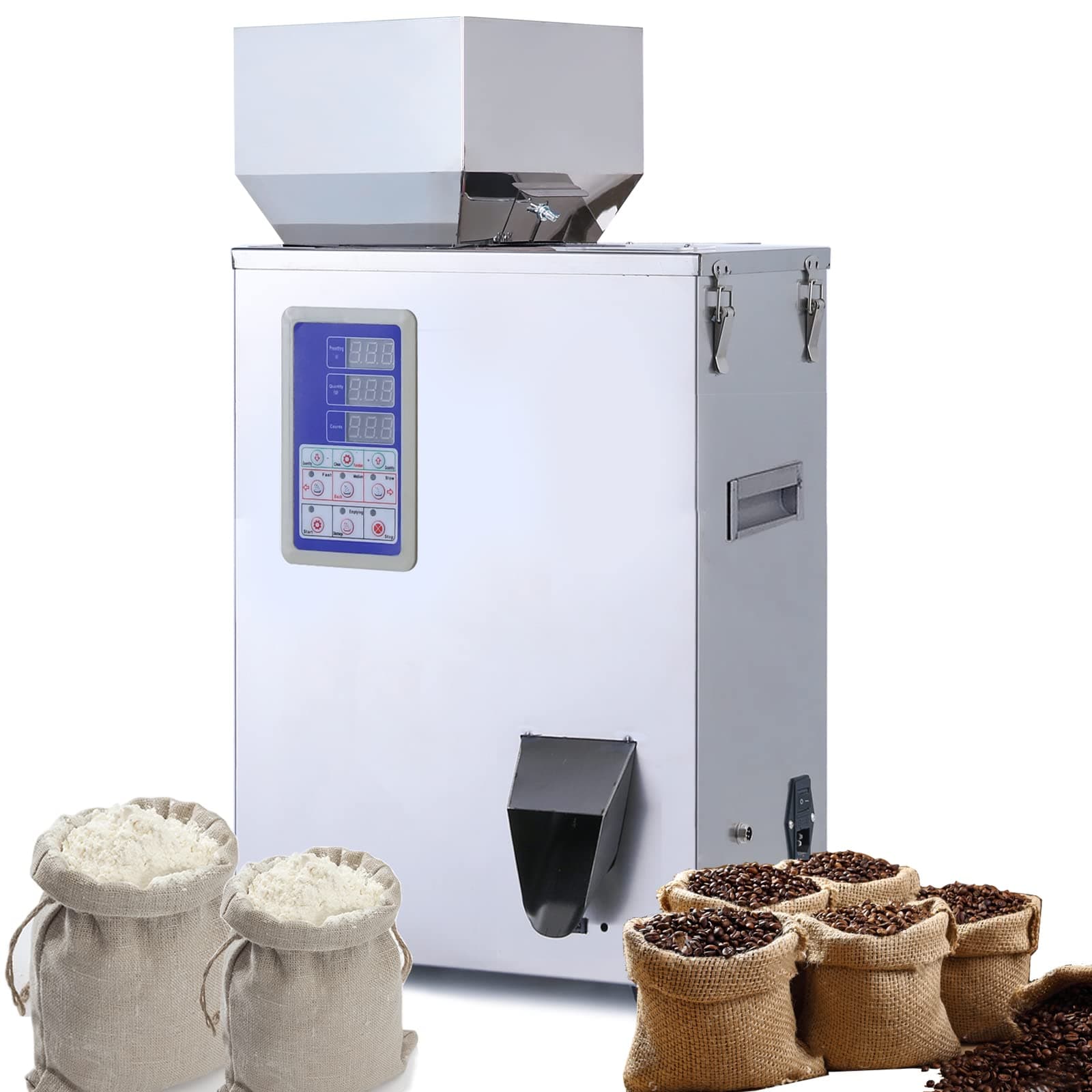 Powder Filling Machine, Particle Filling Machine, Automatic Powder Particle Dispenser For Flour Beans Glitter (Powder&Particle Filler 10-500G)