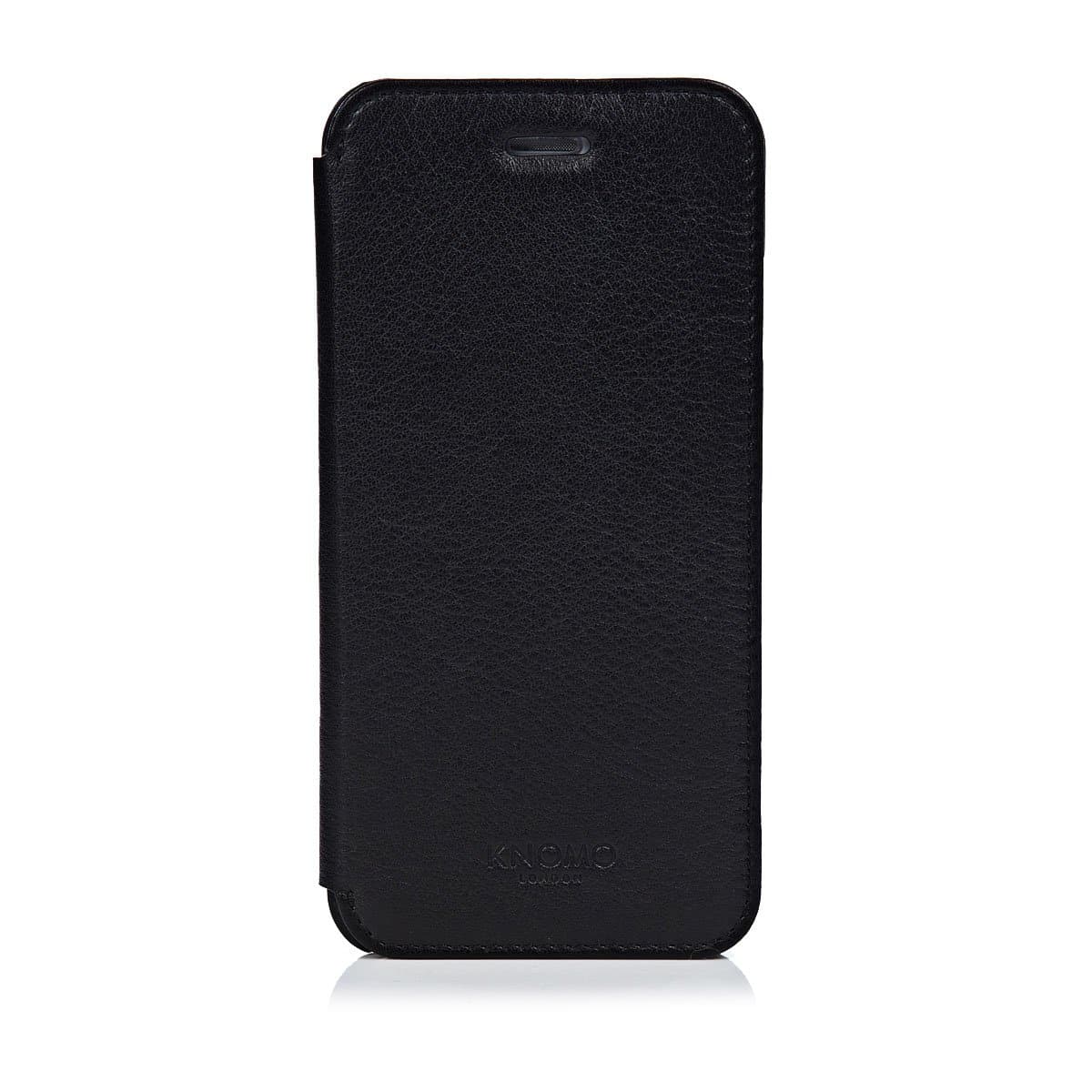 Knomo 90-962-BLK Leather Folio for iPhone 6 Plus