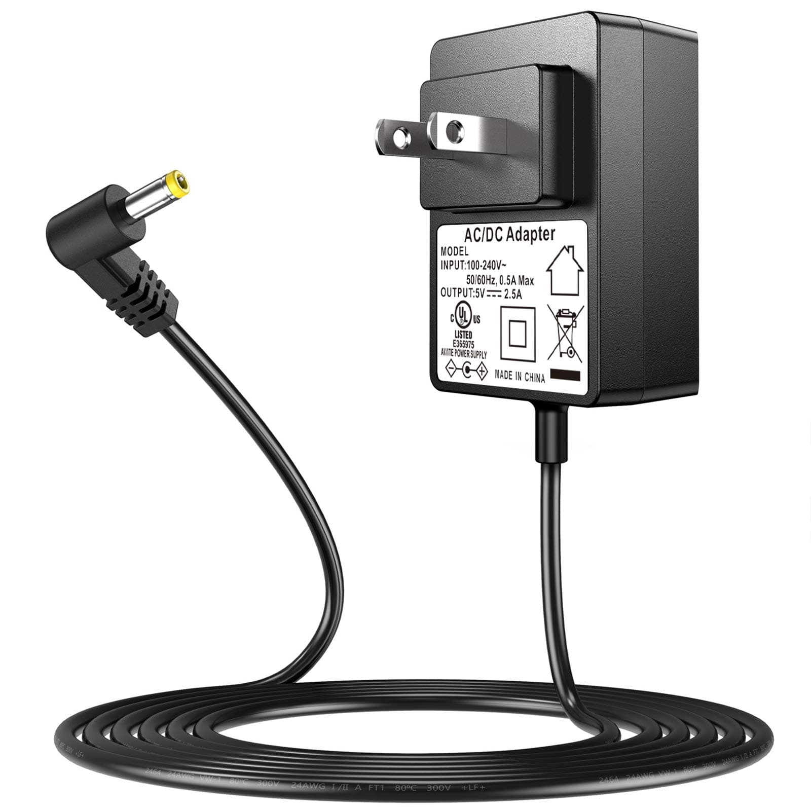 5V Power Adapter for Panasonic K2GHYYS00002 HD Camcorders HC-V180K HC-V380K HC-V770 Hc-v777 Vx870 Vx878 hc-v360ms HC-W580 HC-WX970 Video Camcorder Charger Replacement DC Cable, UL Listed