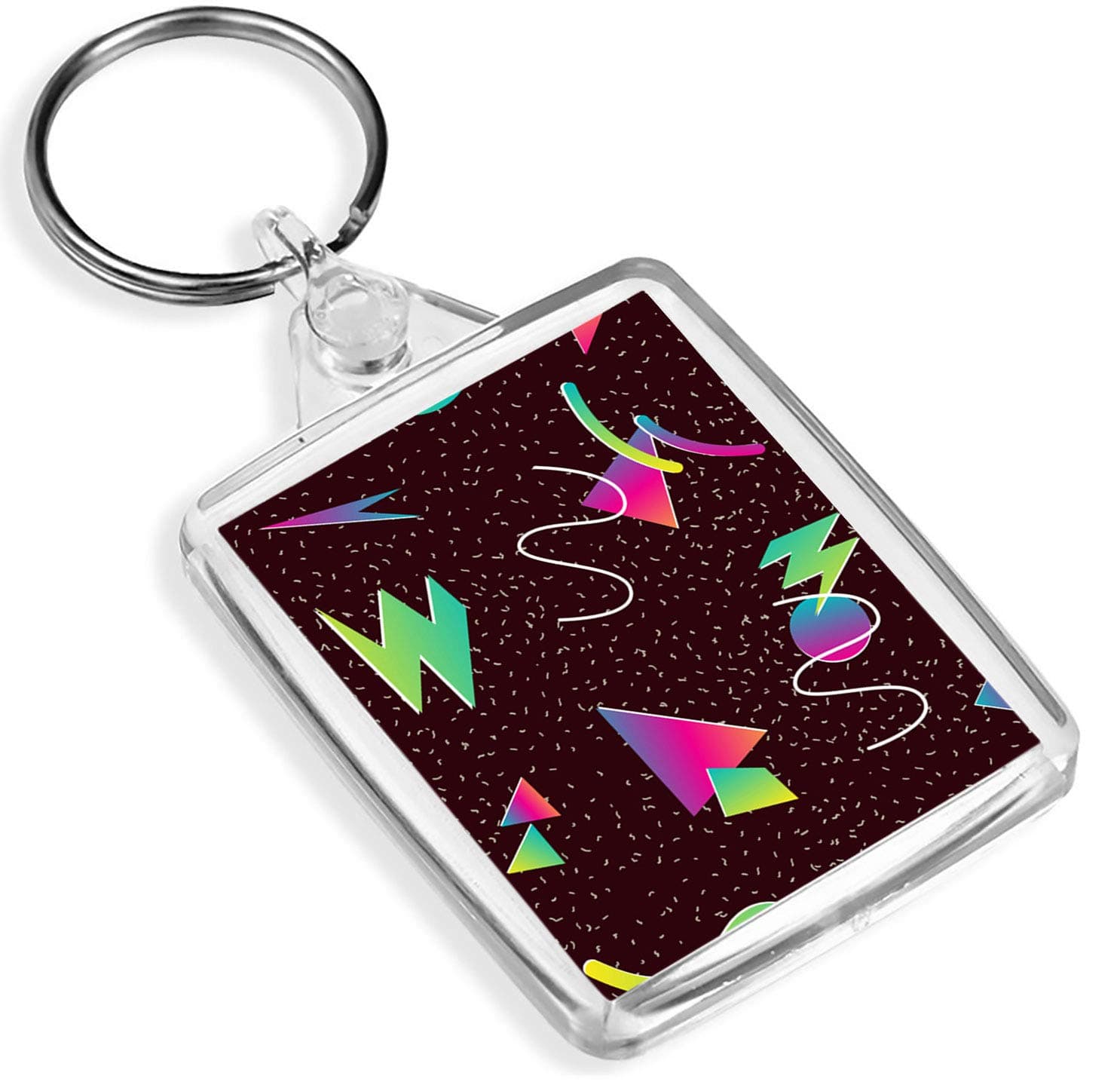 1 x Memphis Abstract Design Art Detail - Keyring - IP02 - Mum Dad Kids #3010