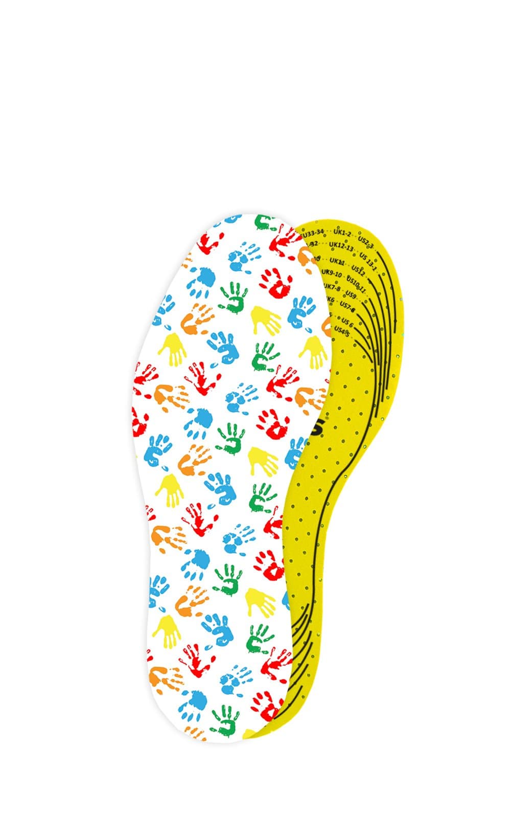 Arieto Cut to Fit Quality Shoe Insoles for Kids, Breathable Prevent Blisters Calluses and Smell Fresh, Cut to fit / cut to size, Multicolour