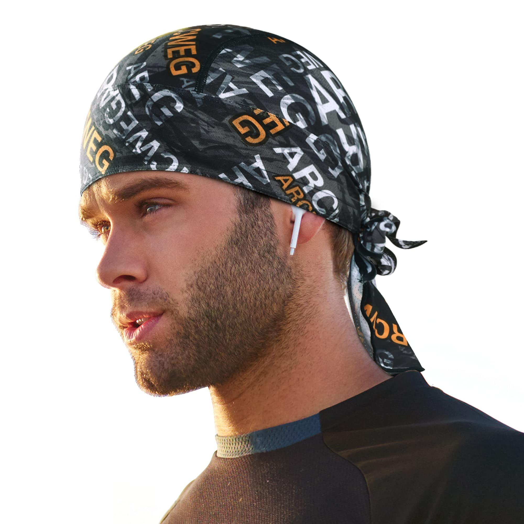 Cycling Pirate Bandana Skull Cap Hat Sweat Wicking Beanie Sun UV Protection Quickly Dry Under Helmet Cycling Headscarf Headwrap for Men & Women Outdoor Sports