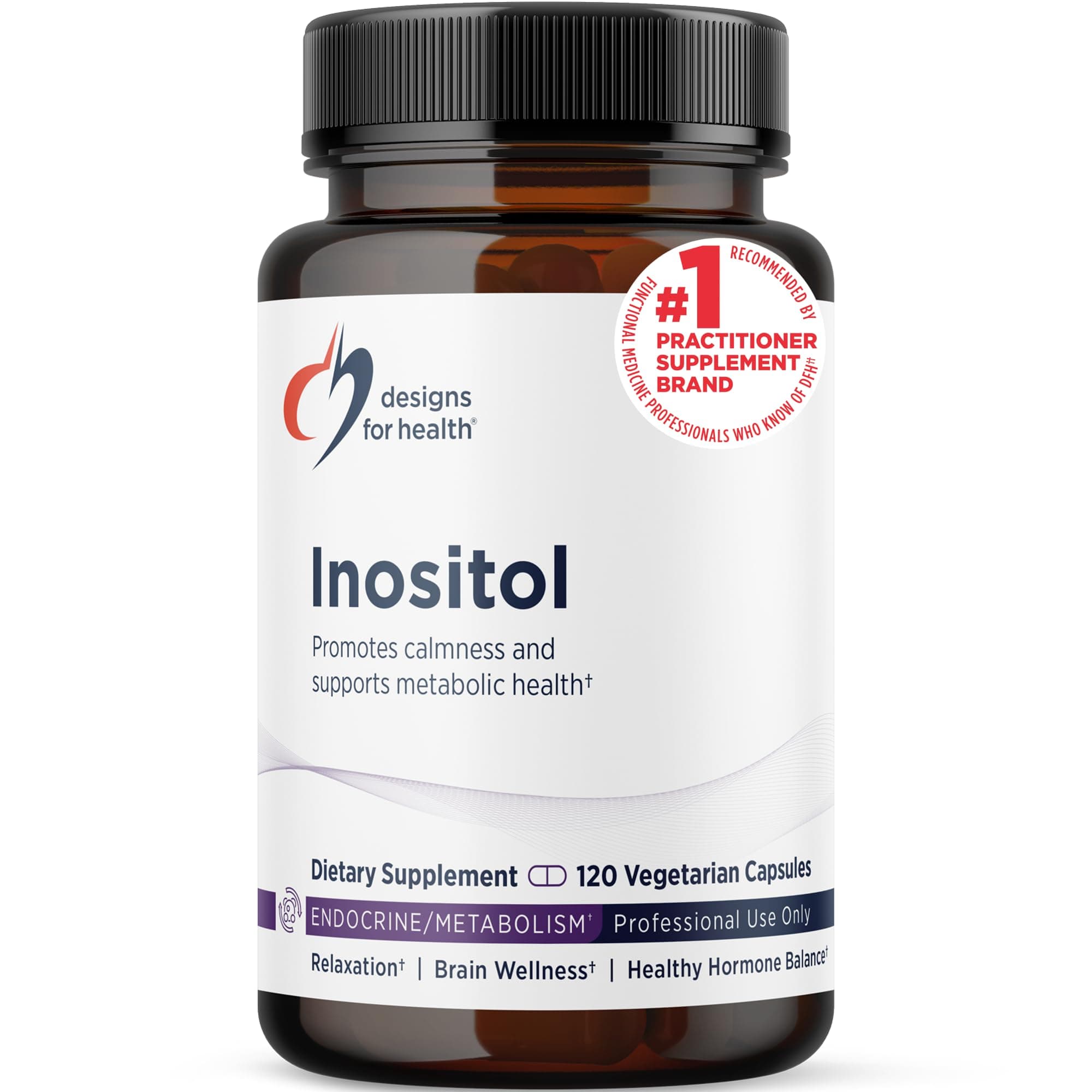 Designs for Health Inositol Capsules - 900mg per Capsule Inositol Dietary Supplement for Female Hormone Support, Sleep, Relaxation & Liver Health Support - Brain Support Supplement (120 Capsules)