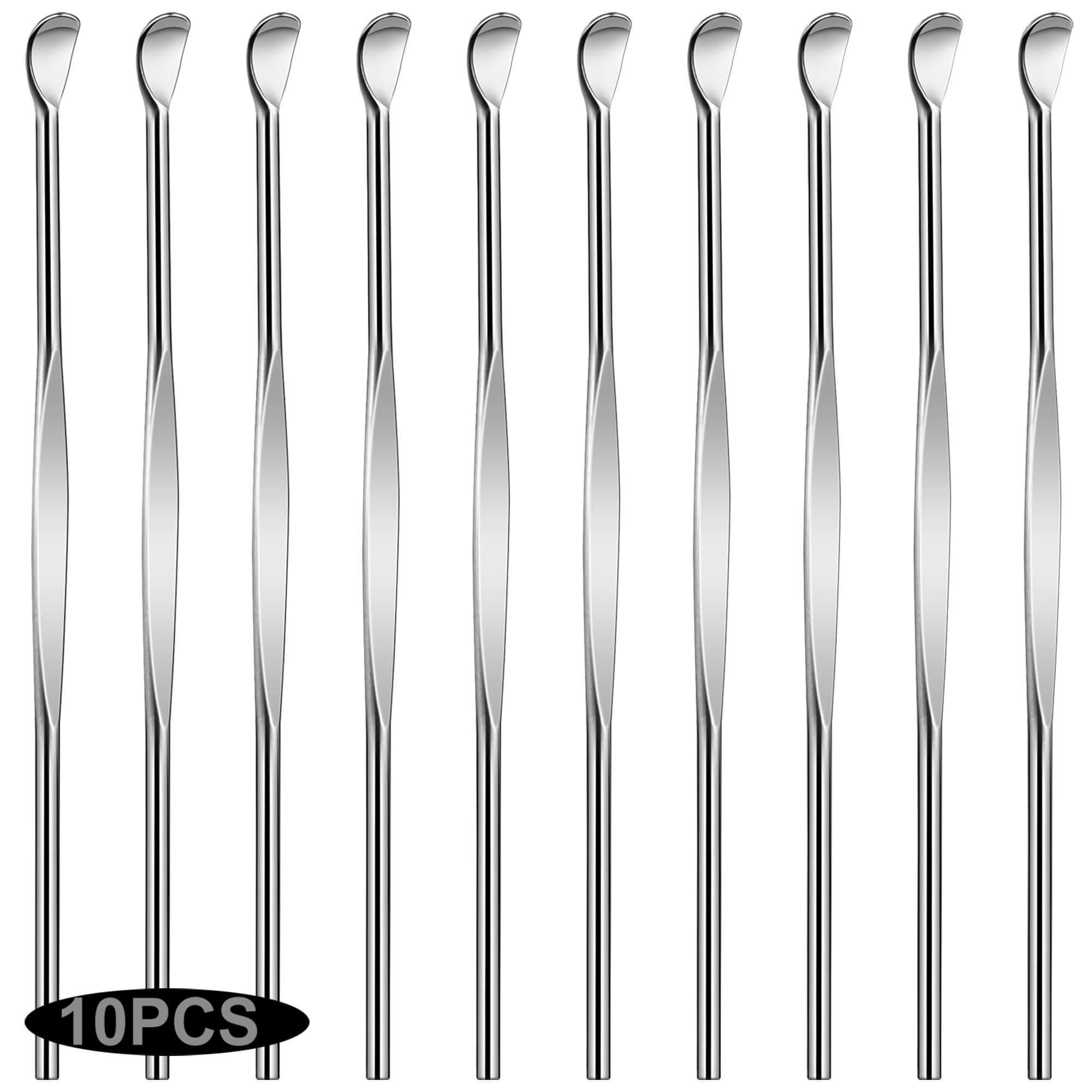 10pcs Sliver Metal Ear Cleaner Ear Pick Ear Spoon Earwax Curette Remover Earpick Tool Hanging Clean Tool for Ear Key Hanging Key Pendant