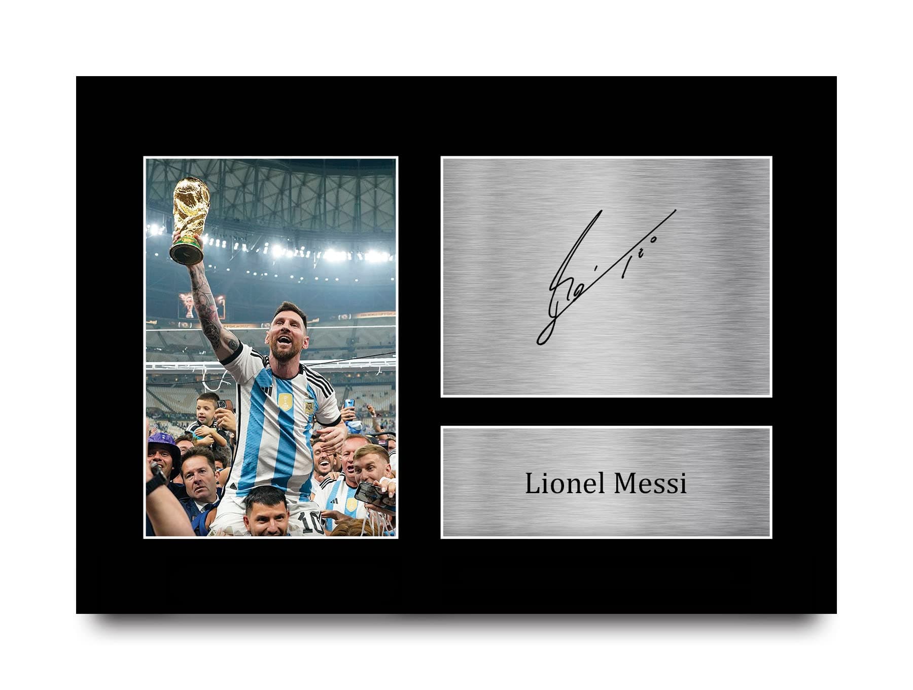 HWC Trading Argentina Lionel Messi Gift Signed A4 Printed Autograph Barcelona Gifts Photo Display