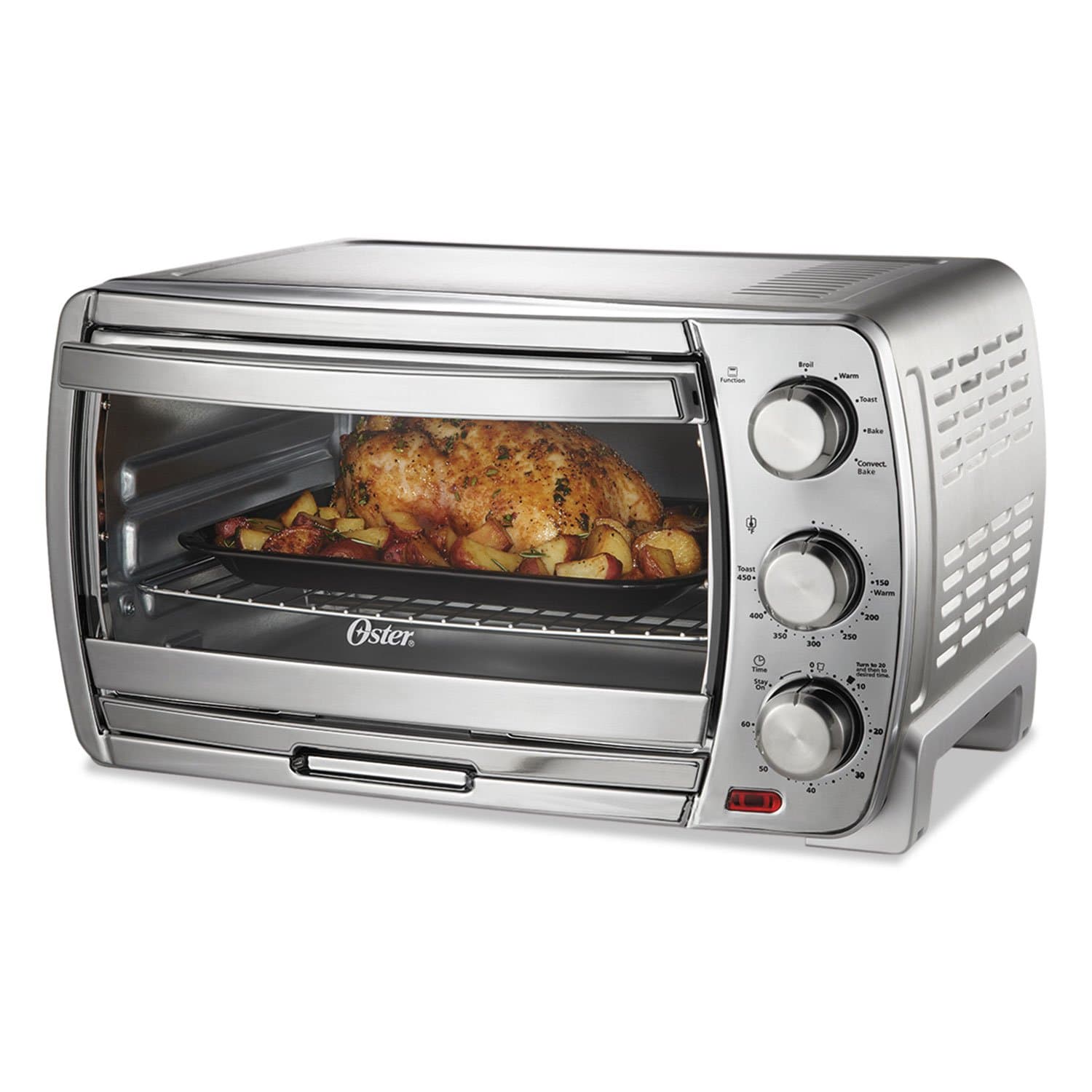 Oster TSSTTVSK01 Large Convection Toaster Oven, Brushed Chrome TSSTTVSK01