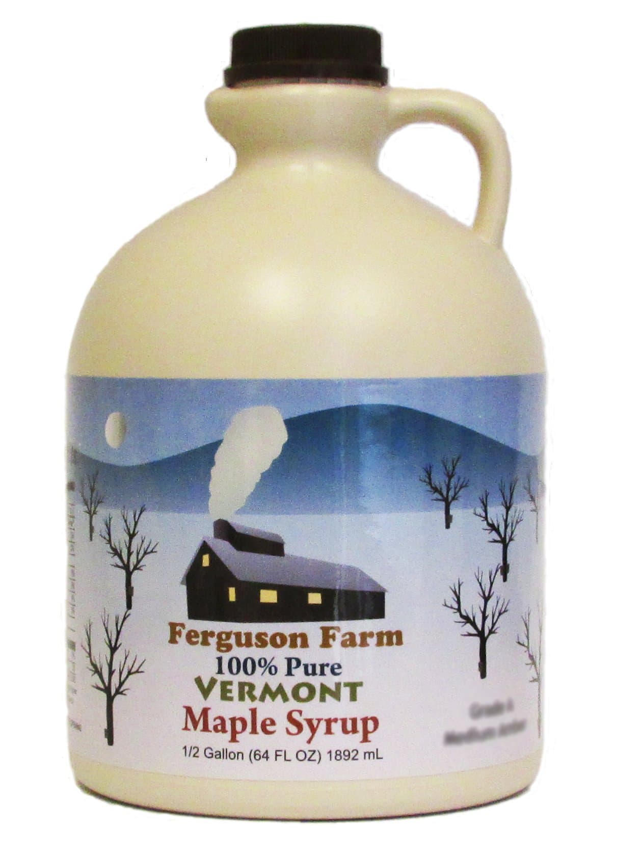 Ferguson Farms 100% Pure Vermont Maple Syrup, Grade A Medium, Jug Half Gallon (64oz)