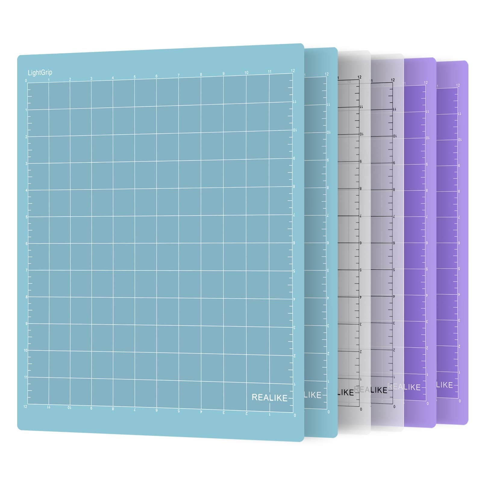 REALIKE12x12 Cutting Mat for Cricut Explore One/Air/Air 2/Maker(6 Mats), Variety Cut Mats Replacement Accessories for Cricut