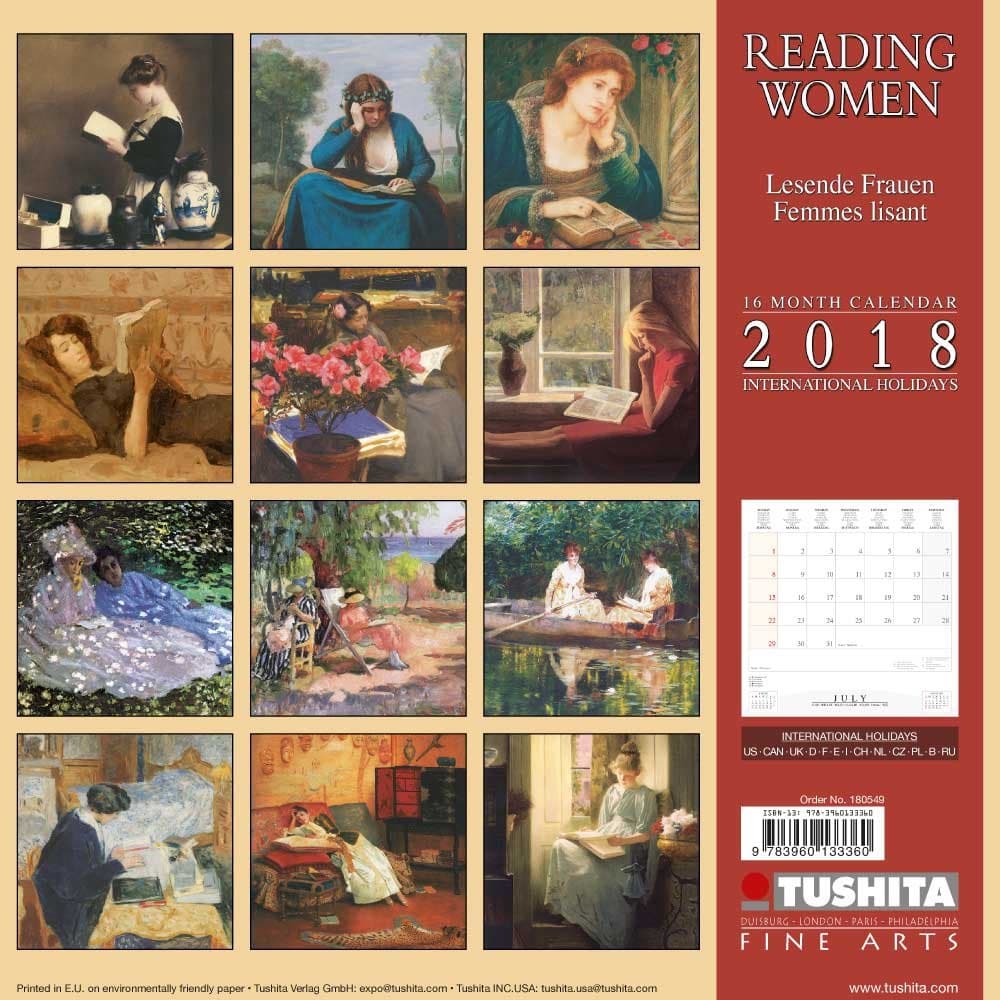Reading Women 2018 (Fine Arts) Calendar – 27 July 2017