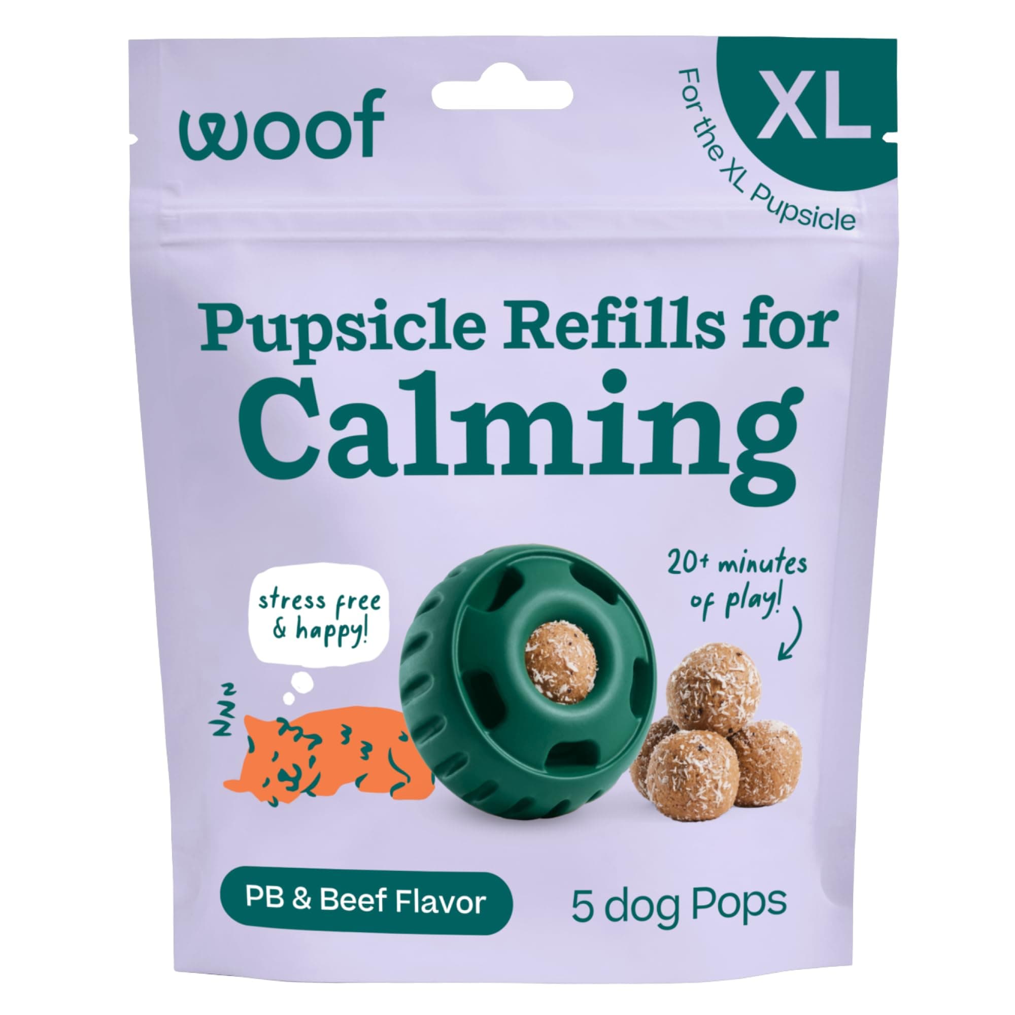 Pupsicle Refill Pops for Calming - Long-Lasting Refills for The Pupsicle Toy to Promote Calm - Calming Dog Treats - Magnesium for Dogs- XL Pops - 5 Count