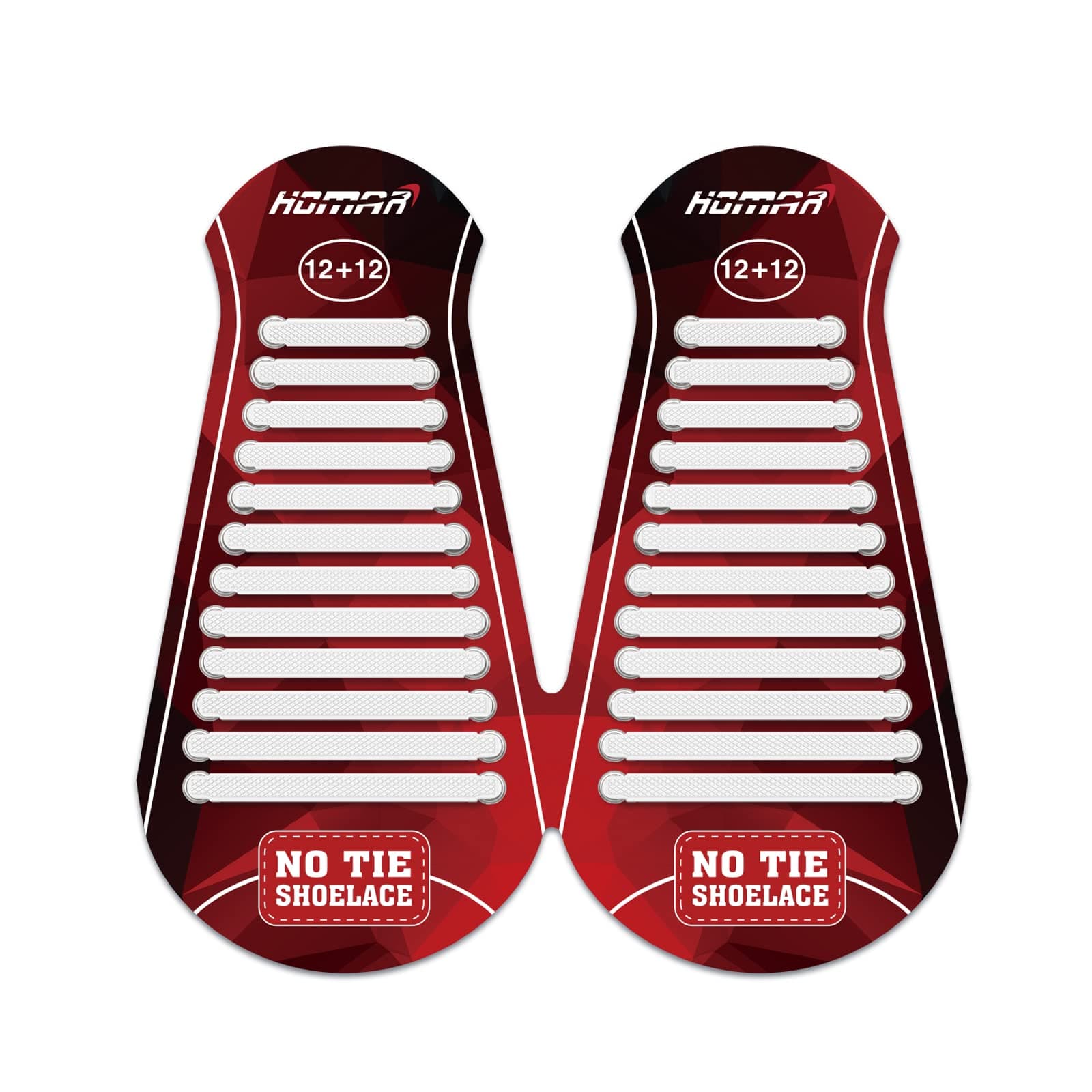 HOMAR No Tie Silicone Shoe Laces Elastic Strech Tiless Rubber Laces with 12 Colors for Kids Adults Trainers Waterproof Flat No Tie Shoelaces for Sneakers Board Shoes Casual Shoes