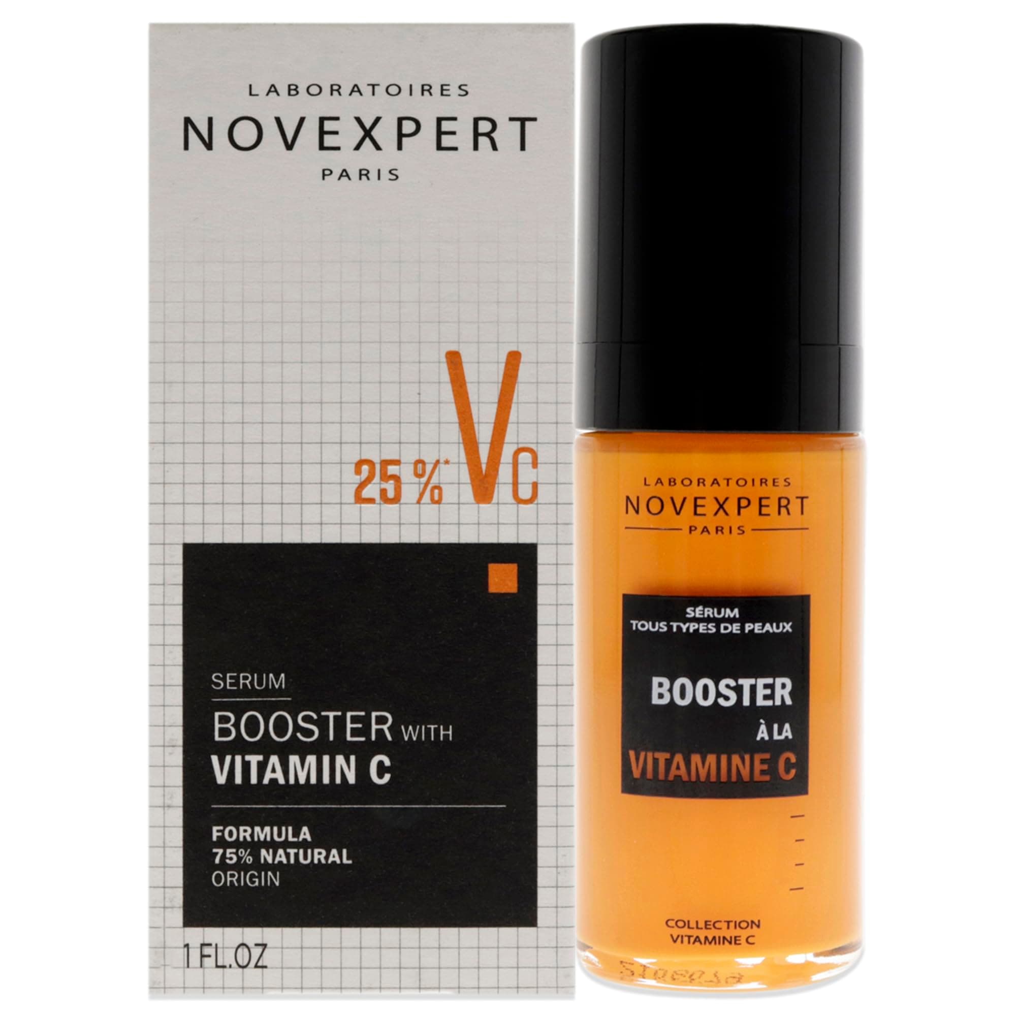 Booster with Vitamin C - Smoothing and Rejuvenating Face Serum - for A Vibrant and Renewed Appearance - Deeply Anti Oxidizing and Brightening - Formulated to Reduce Free Radicals - 1 Oz