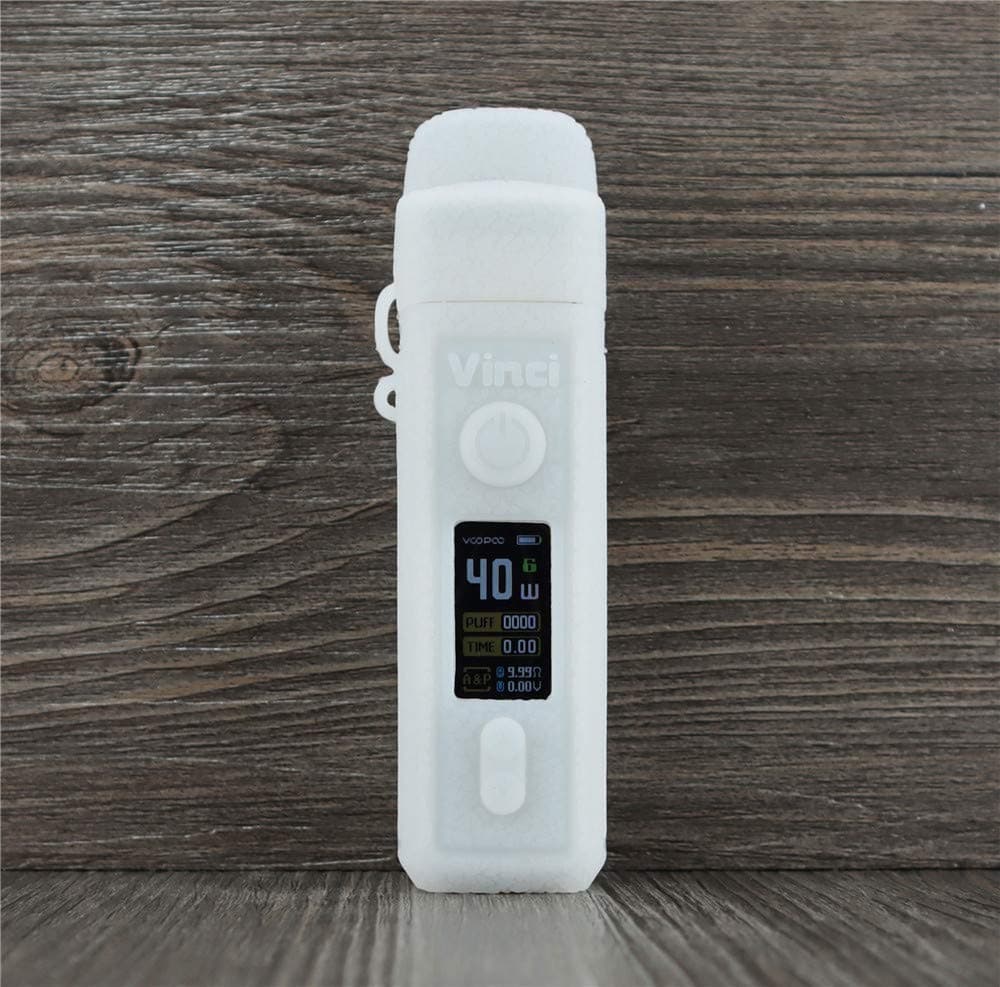 Silicone Protective Case for Voopoo vinci 40w Texture Rubber Skin Decal Durable (Clear)