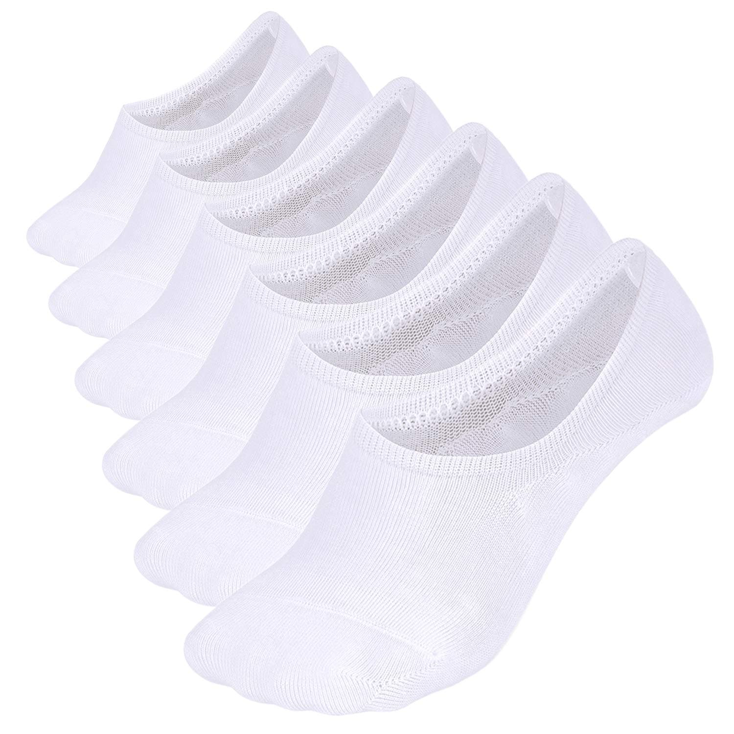 No Show Socks Men Size 9-12/12-15 - Invisible Low cut Loafer Sneaker Socks With Non-Slip Grip (3/6/8Packs)