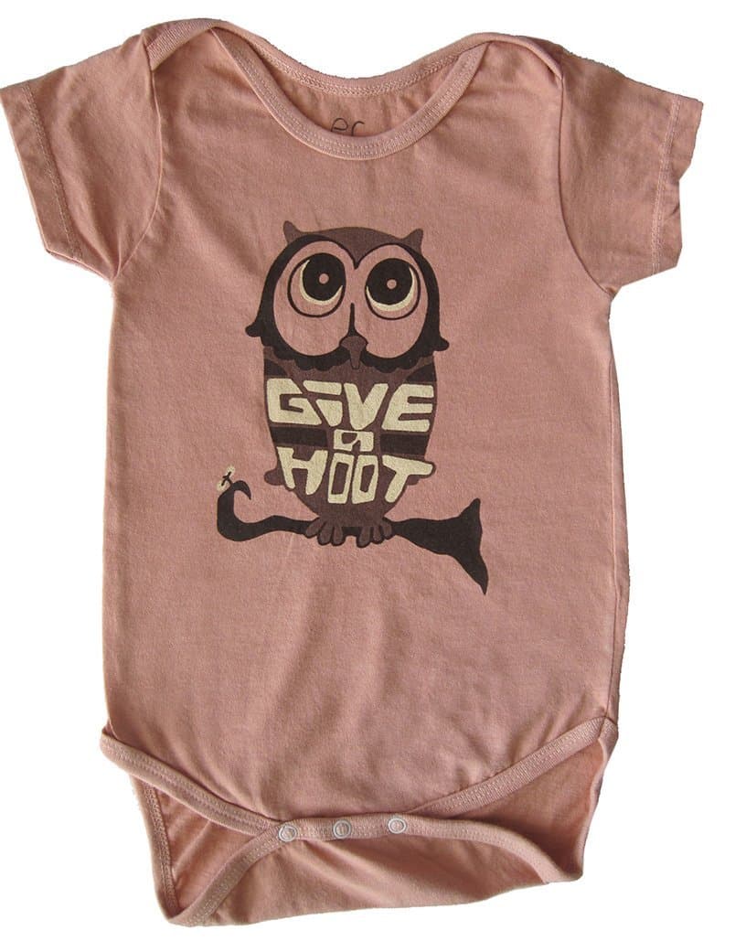 "Owl" Snappie - Organic Cotton Onesie - Made in America (18 Months)