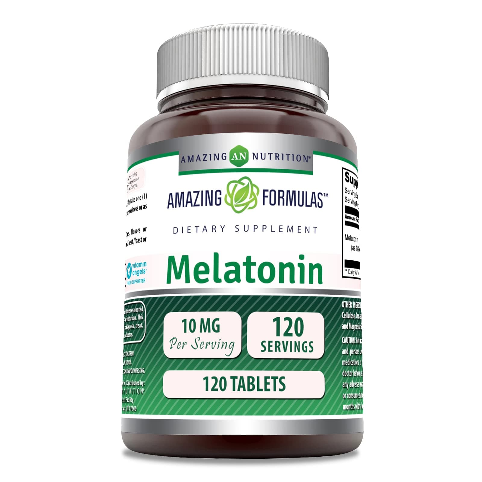 Amazing Formulas Melatonin 10 Mg Supplement | Tablets | Non-GMO | Gluten-Free | Made in USA (1 Pack | 120 Count)