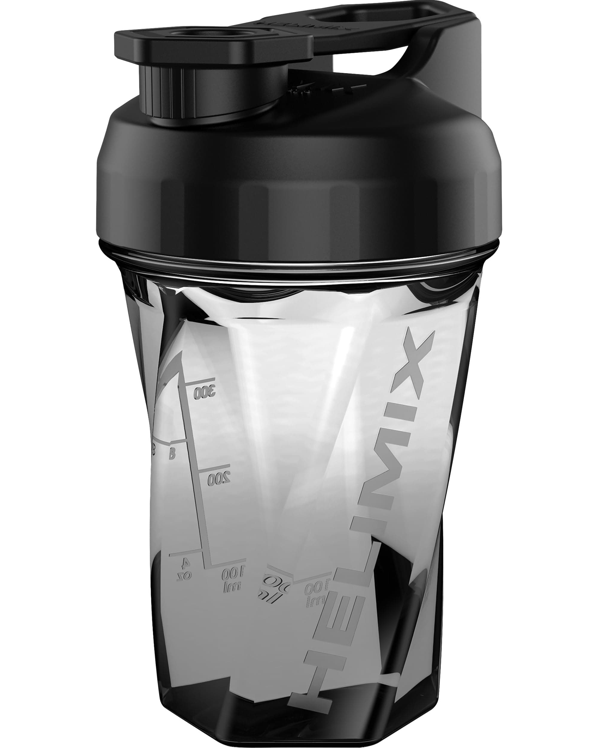 Helimix 1.5 Vortex Blender Shaker Bottle Holds Upto 20oz | No Blending Ball or Whisk | USA Made | Portable Pre Workout Whey Protein Drink Shaker Cup | Mixes Cocktails Smoothies Shakes | Top Rack Safe